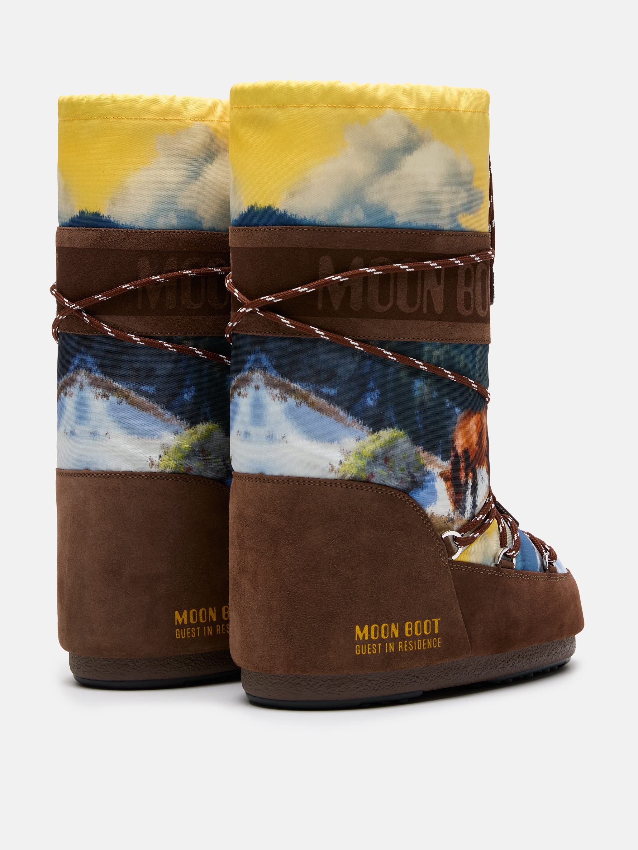 MOON BOOT X GUEST IN RESIDENCE ICON HIGH POSTCARD COCOA BOOTS image number 1