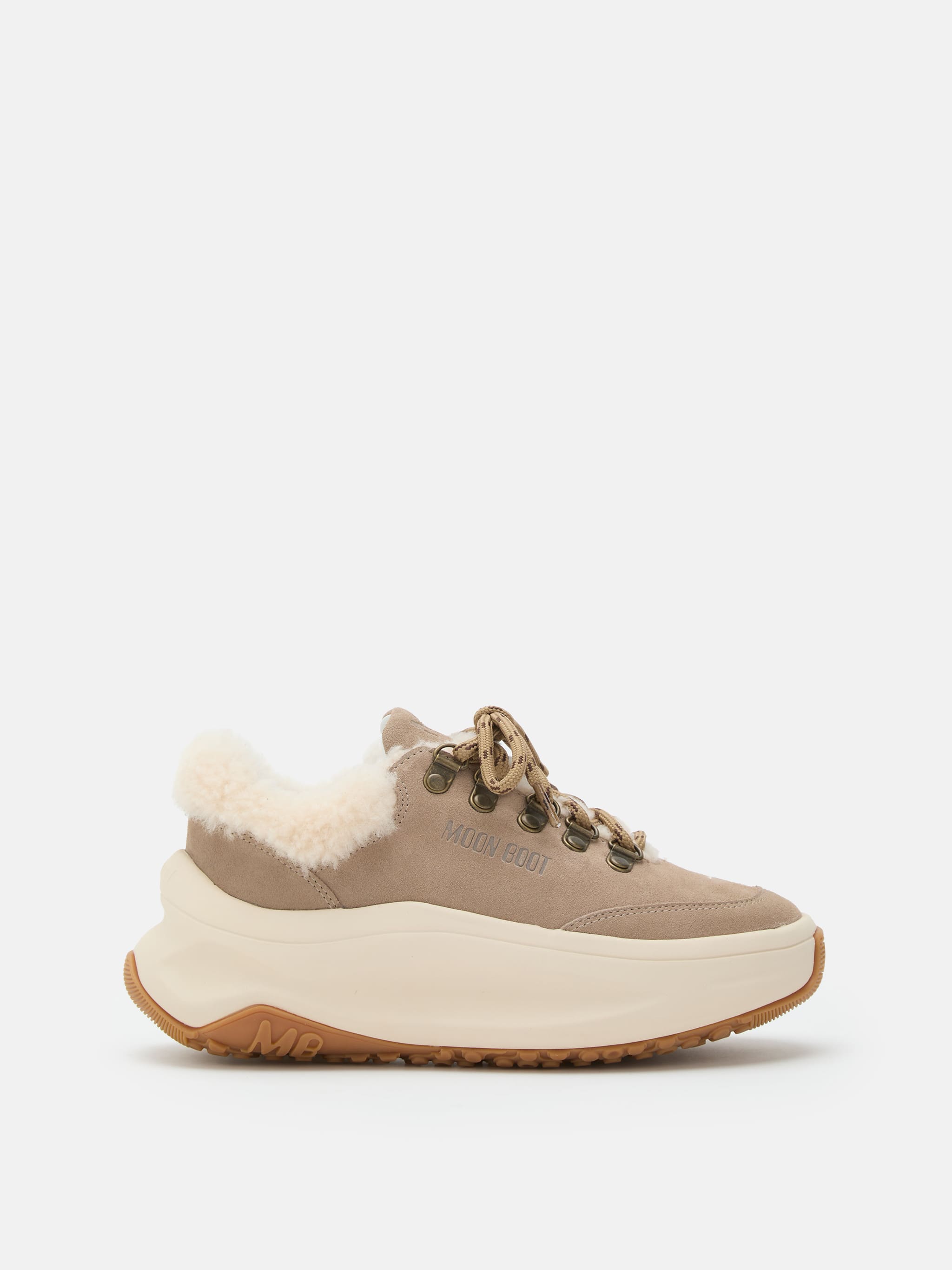 MOON247 CITY BEIGE SHEARLING SNEAKERS image number 0
