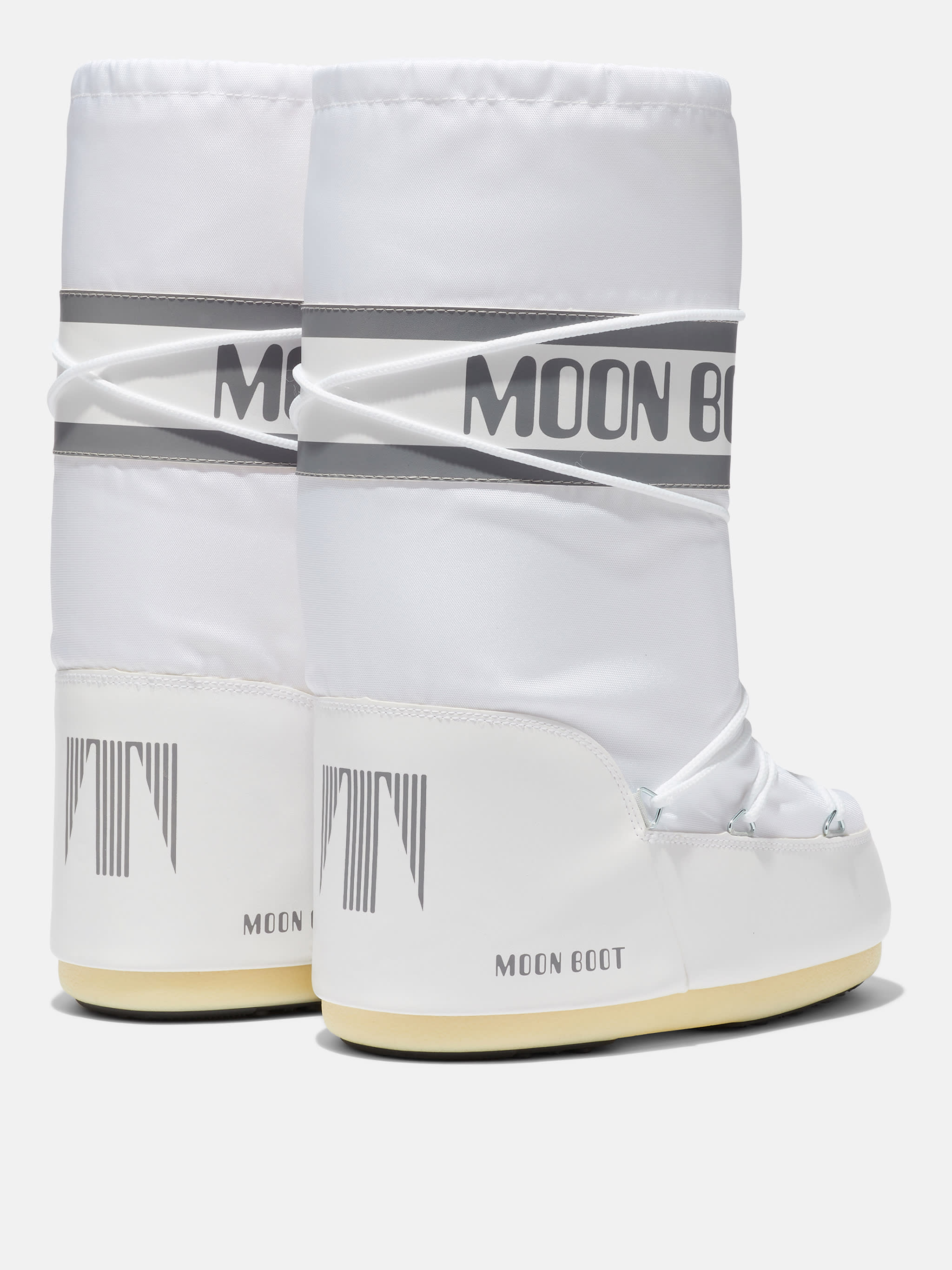 MOON BOOT ホワイト スノーボードブーツ 男性用 ICON WHITE NYLON BOOTS | Moon Boot®