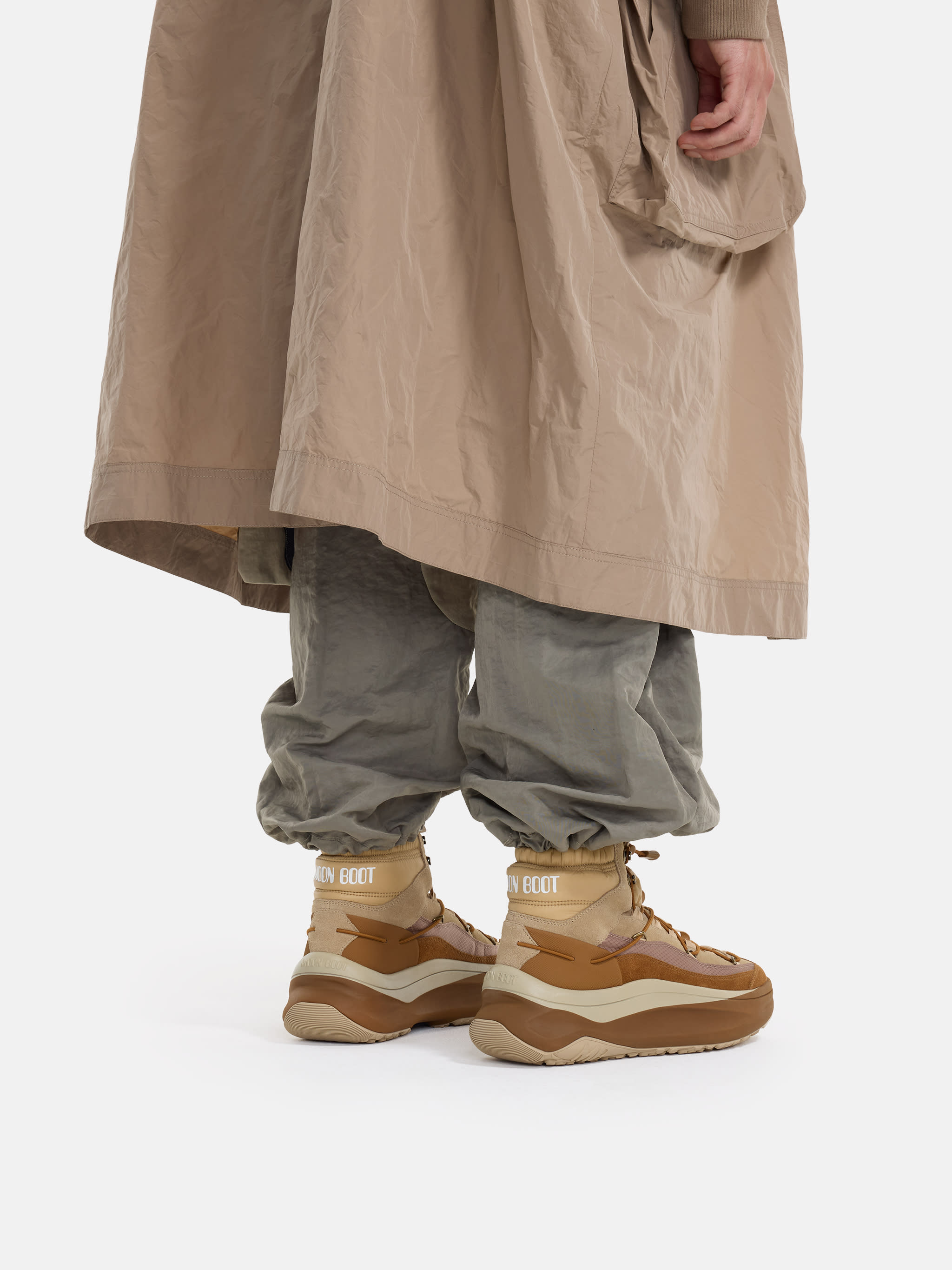 MOON247 BROWN XLACE MID SNEAKERS image number 4