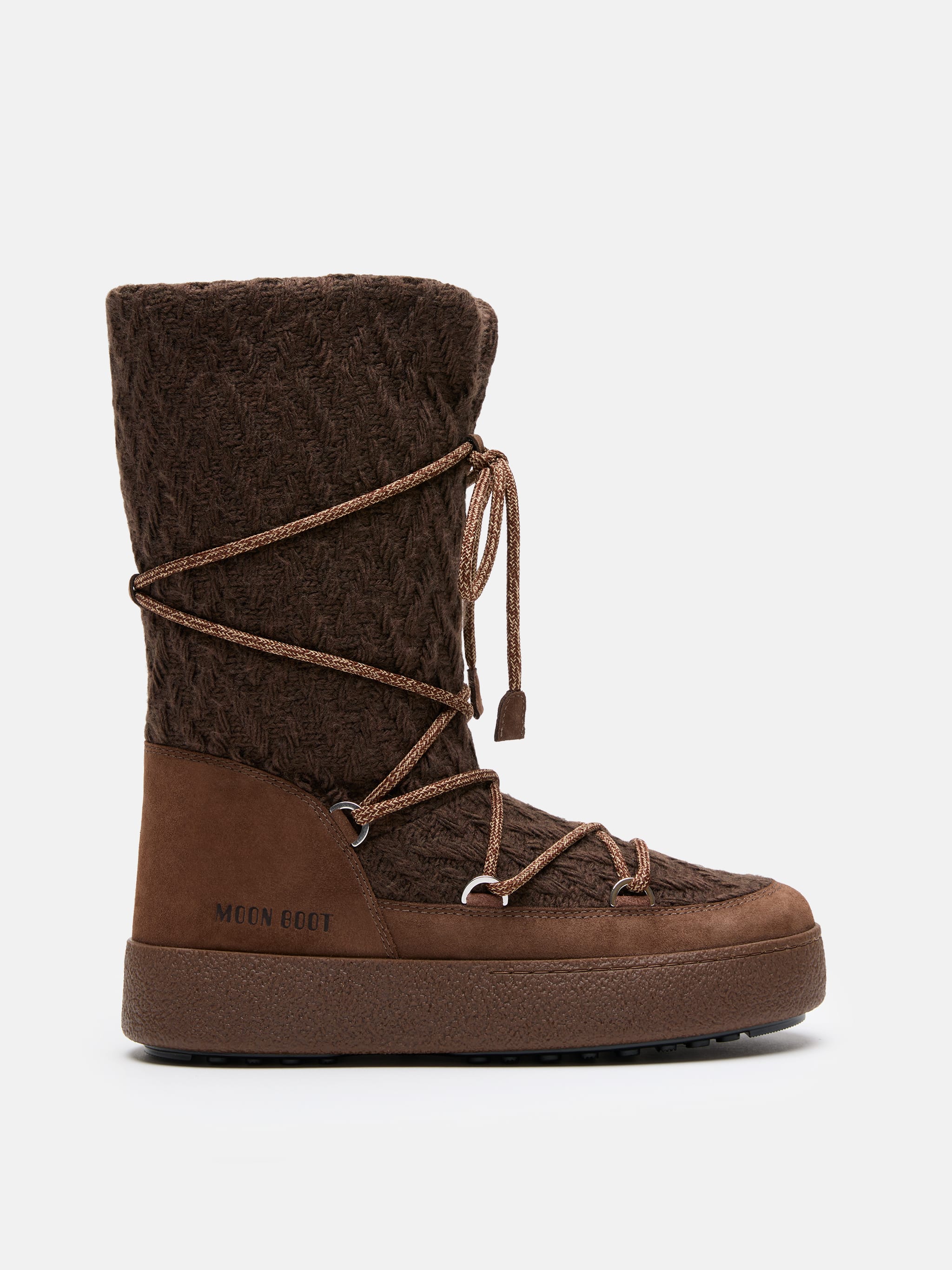 MOON BOOT X GUEST IN RESIDENCE LTRACK COCOA KNIT BOOTS image number 0