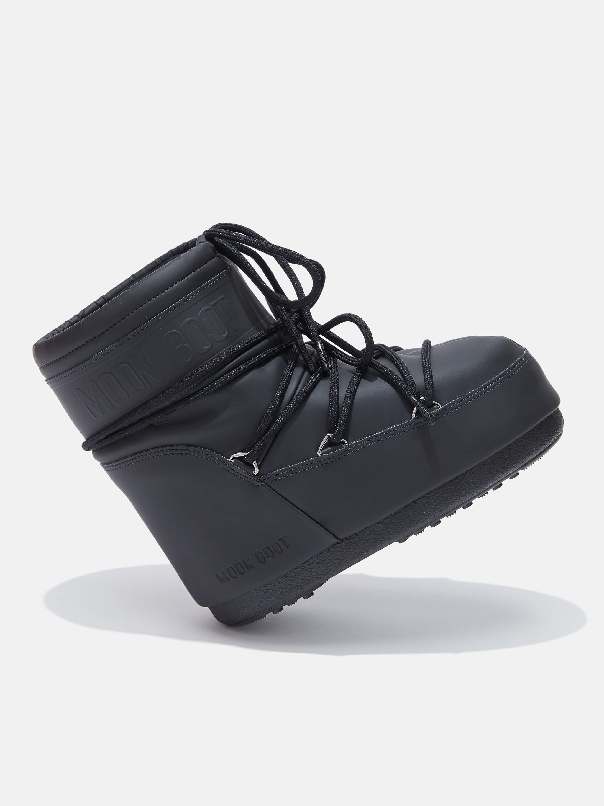 MOON BOOT　ICON LOW BLACK NYLON BOOTSブラック Moon Boot - Black Icon Low Nylon Snow Boots | Childrensalon