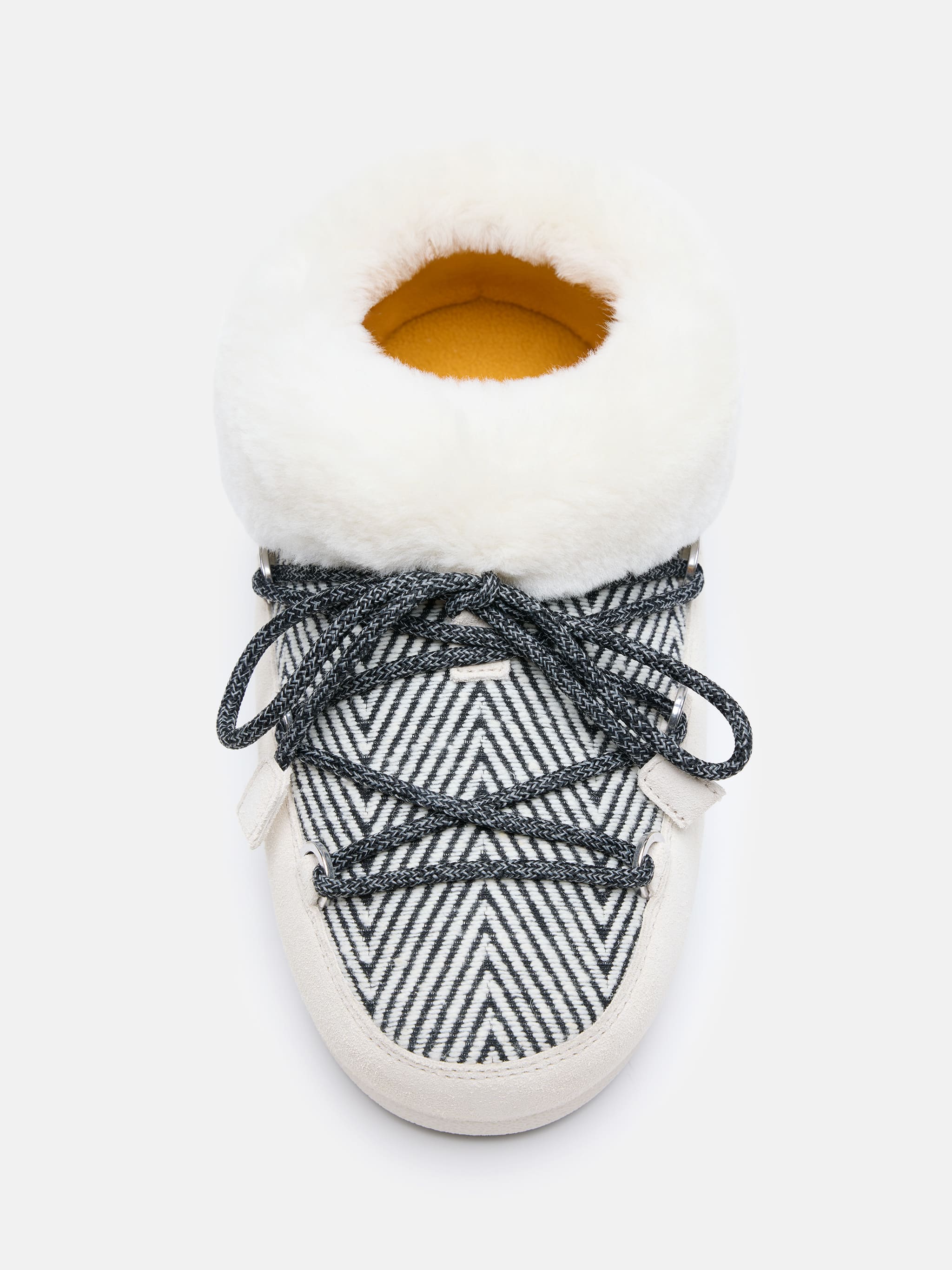 MOON BOOT X GUEST IN RESIDENCE EVX CHALET WHITE SAND FAUX FUR MULES image number 3