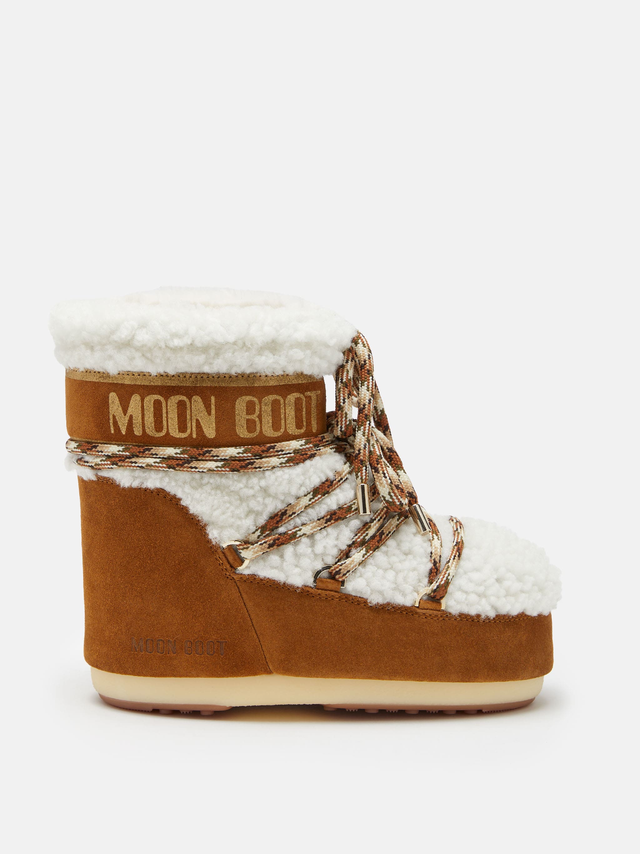 LAB69 ICON LOW BROWN SHEARLING BOOTS | Moon Boot®