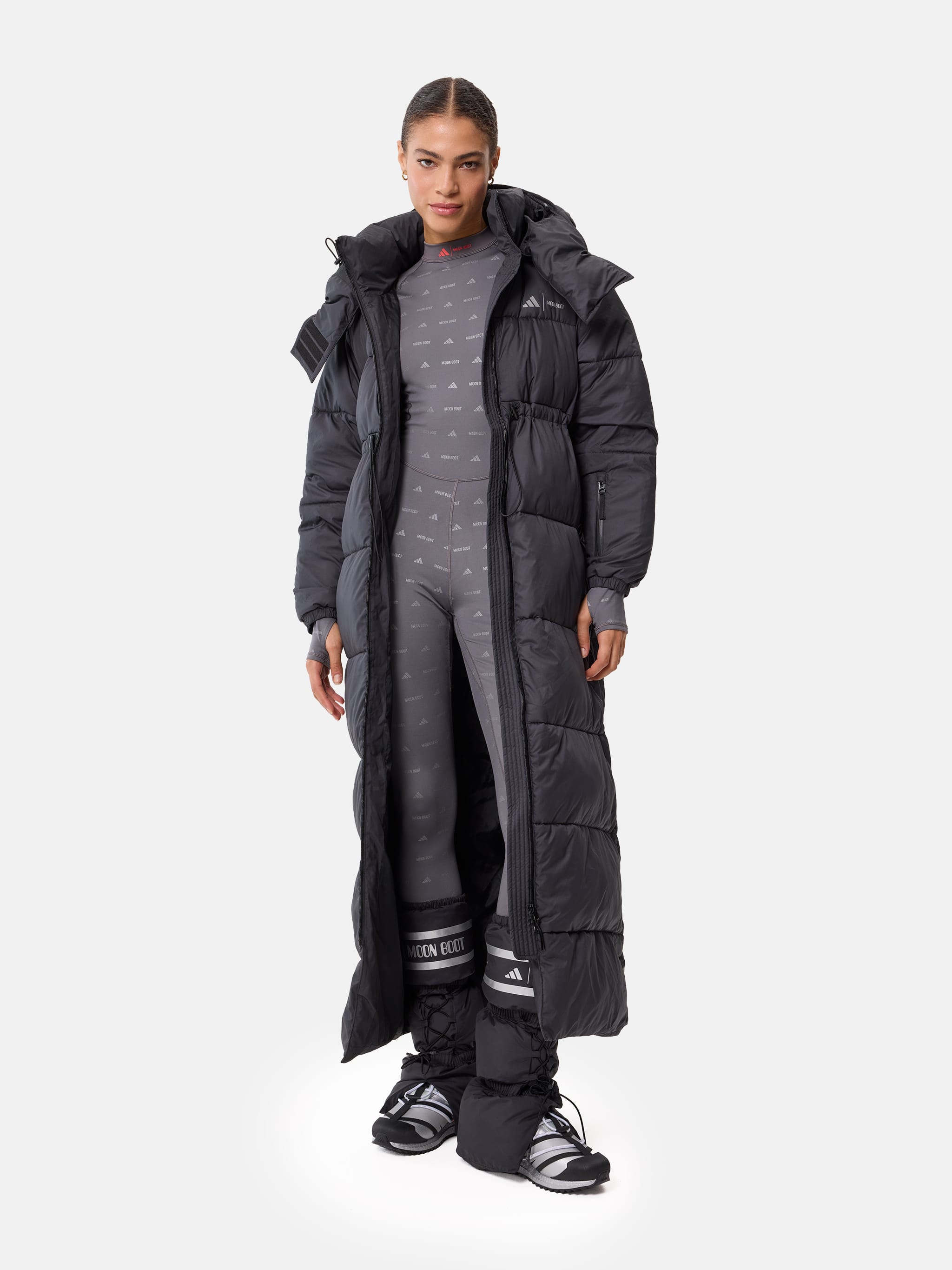 ADIDAS X MOON BOOT BLACK LEG WARMERS image number 4