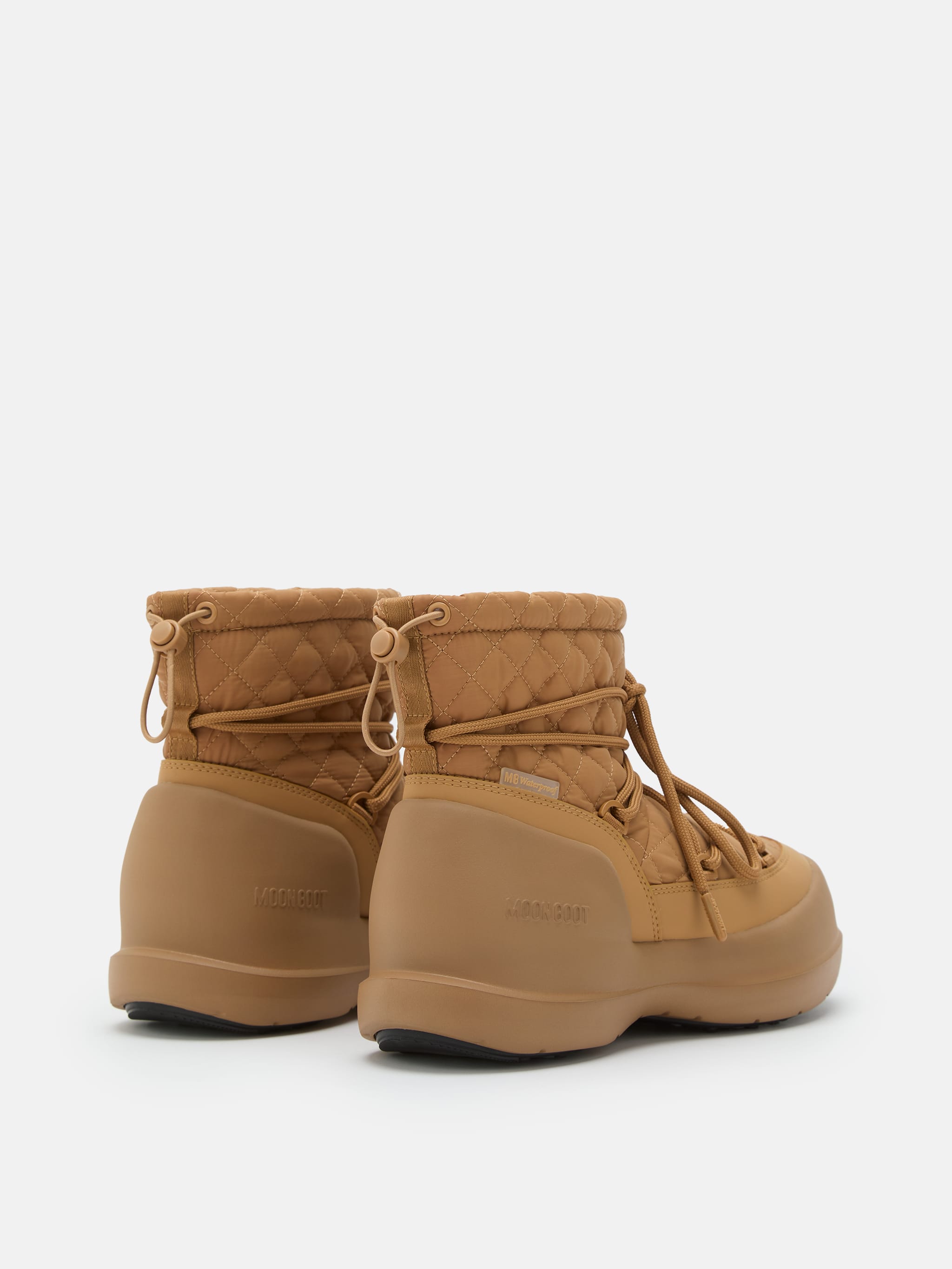 MEZZALUNA MID CAMEL QUILTED BOOTS image number 1