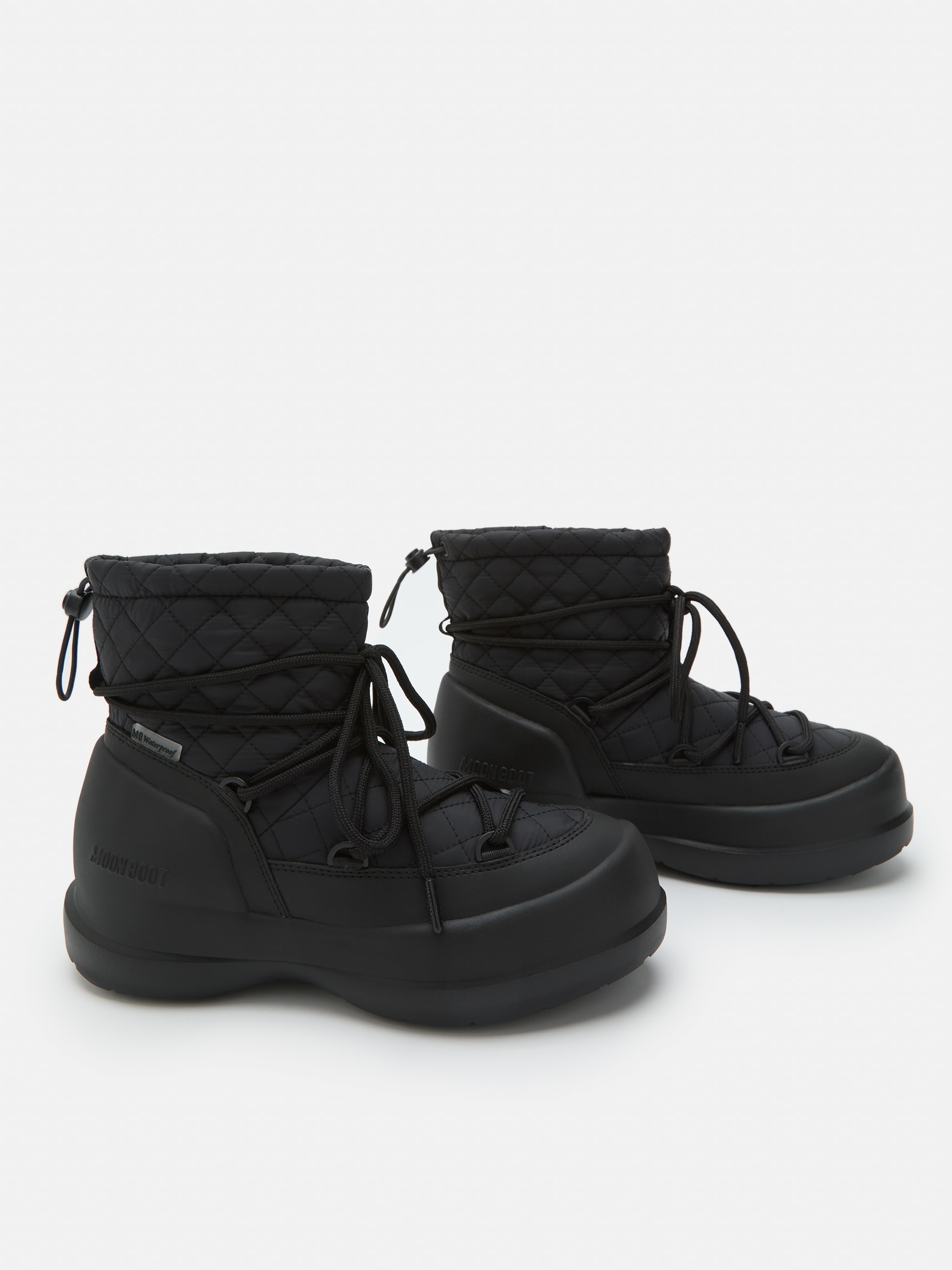 MEZZALUNA MID BLACK QUILTED BOOTS image number 3