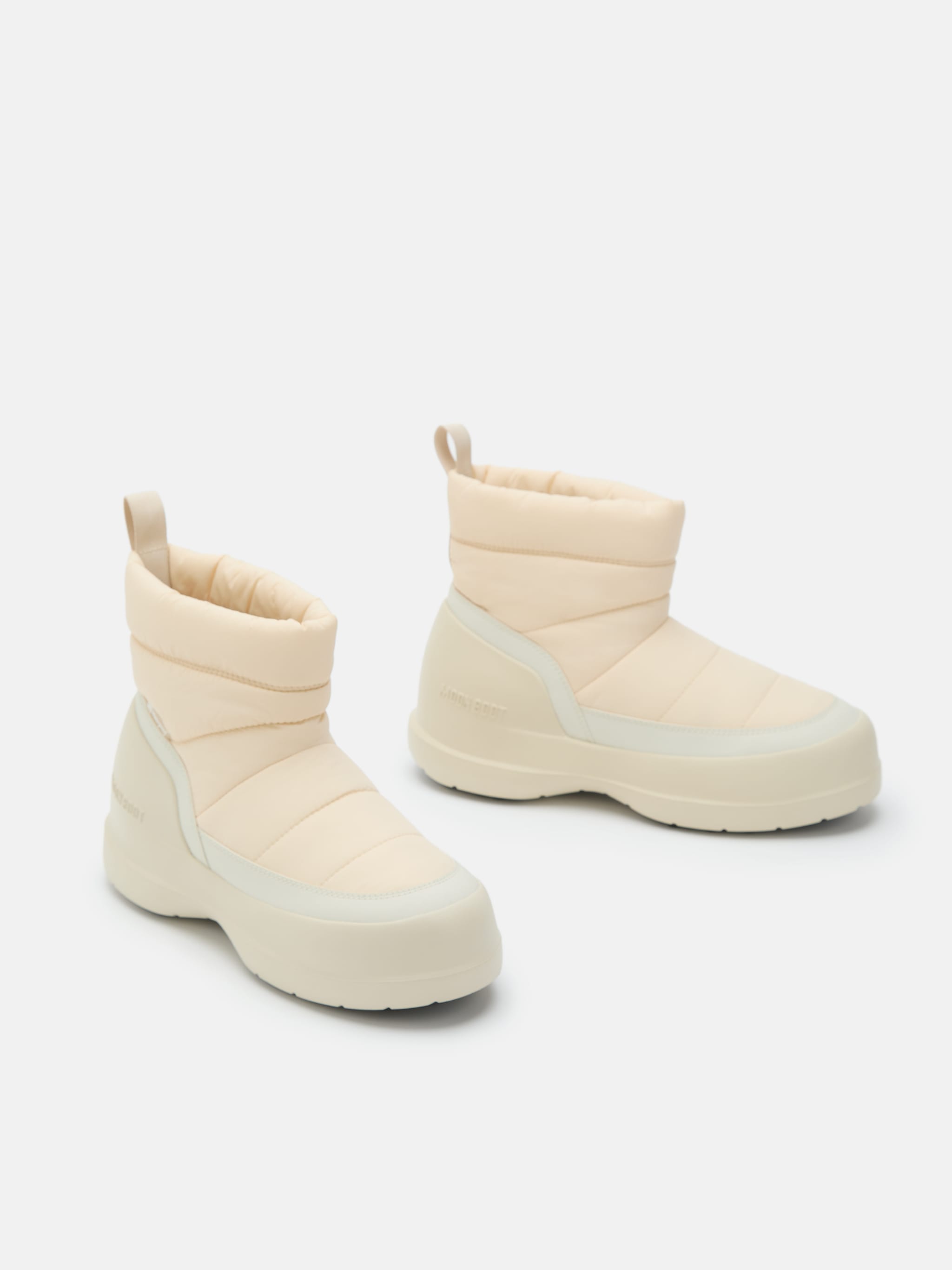 MEZZALUNA PUFFY CREAM BOOTS image number 3