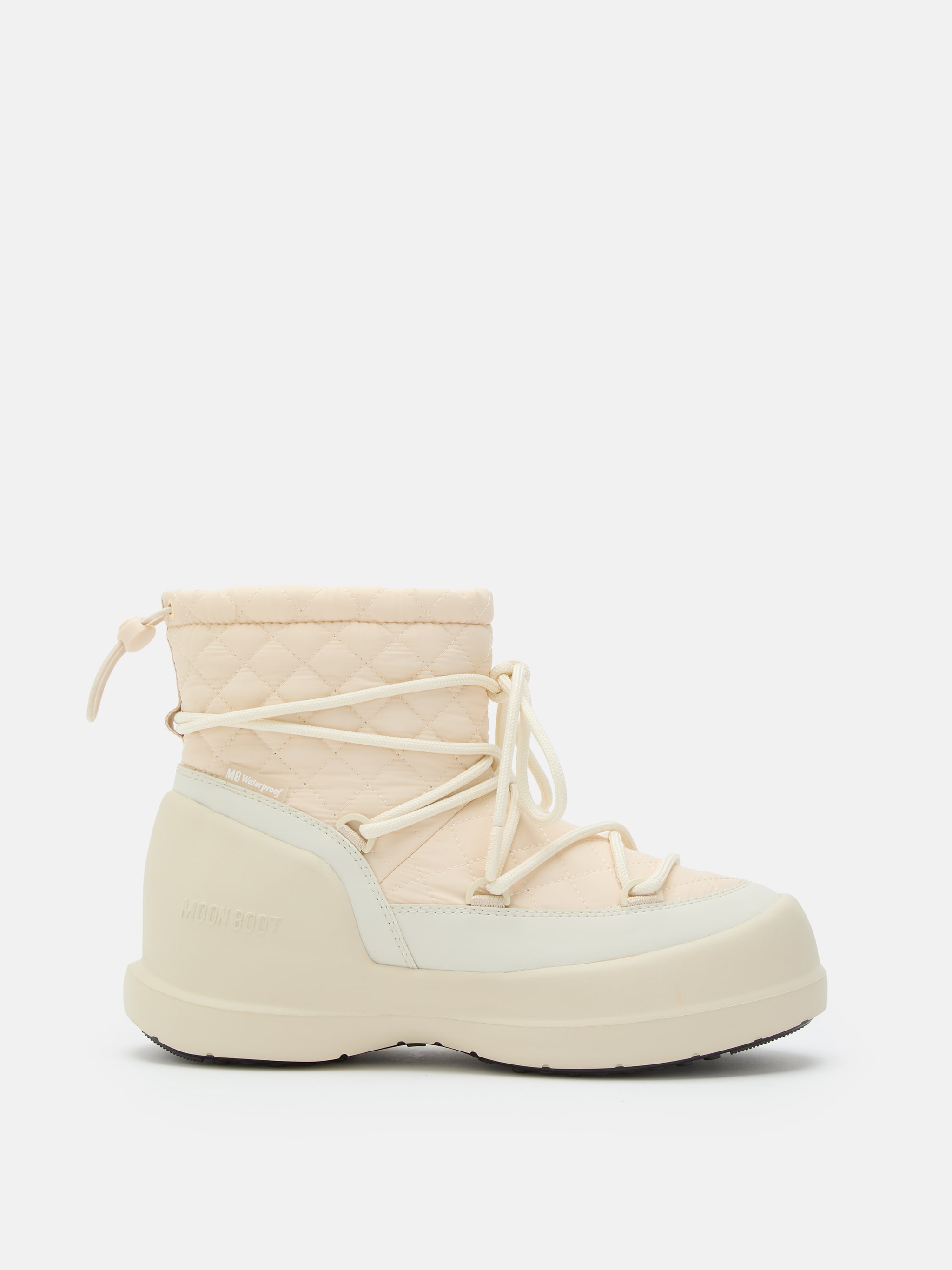 MEZZALUNA MID CREAM QUILTED BOOTS image number 0