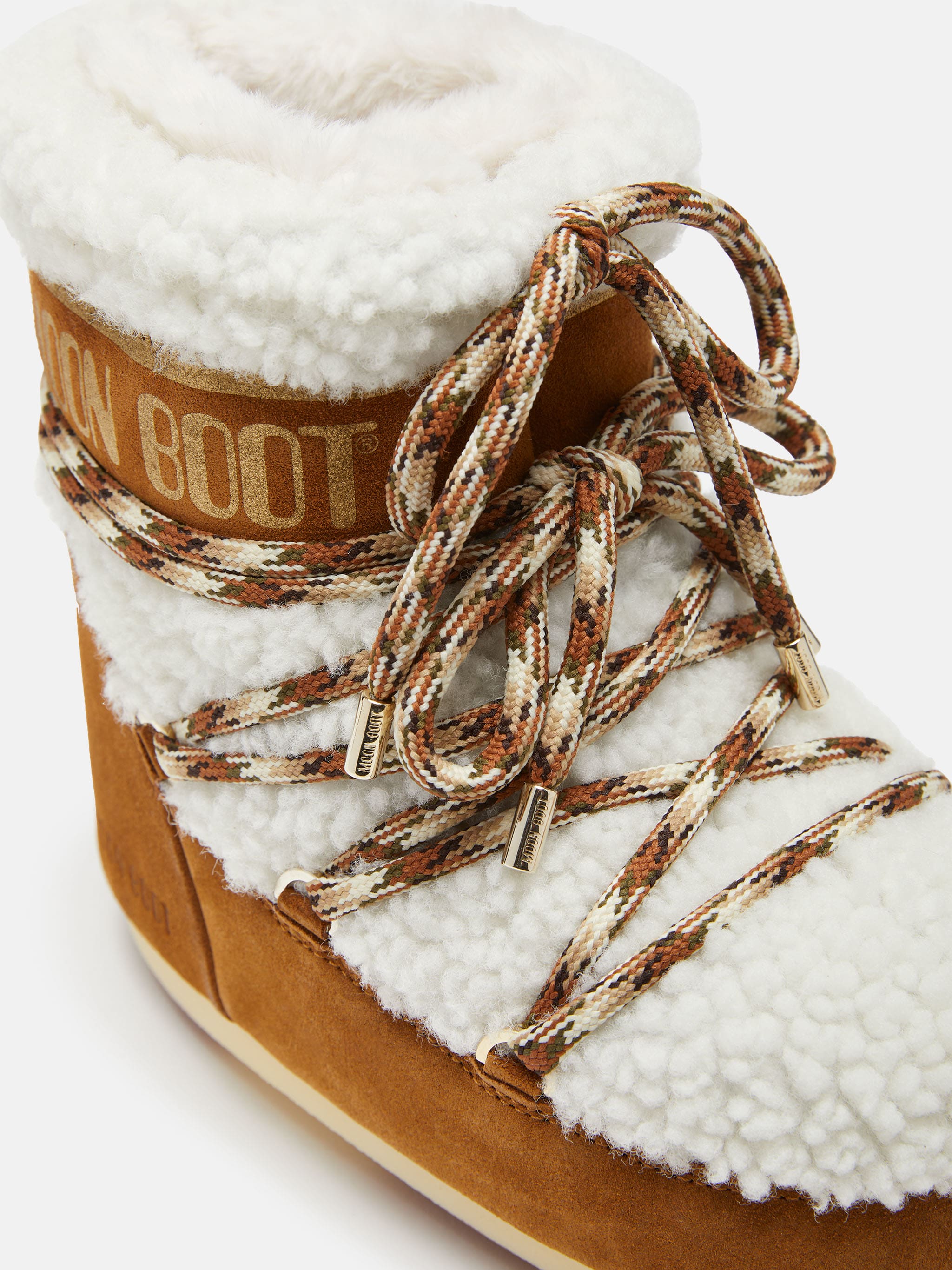 LAB69 ICON LOW BROWN SHEARLING BOOTS | Moon Boot®