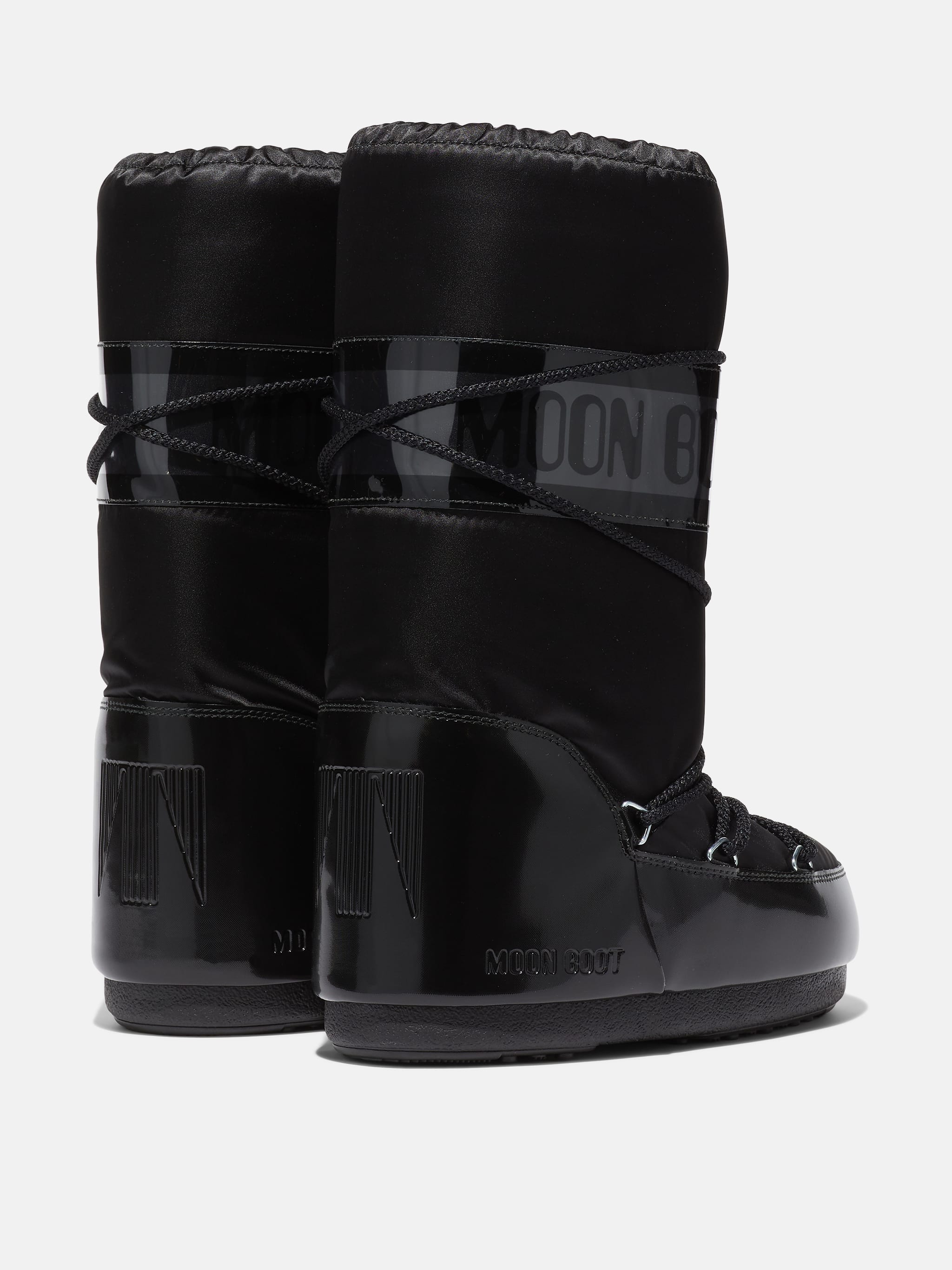 MOONBOOT アイコン フェイクカーリー ブラックブーツ ICON BLACK FAUX-FUR BOOTS | Moon Boot®