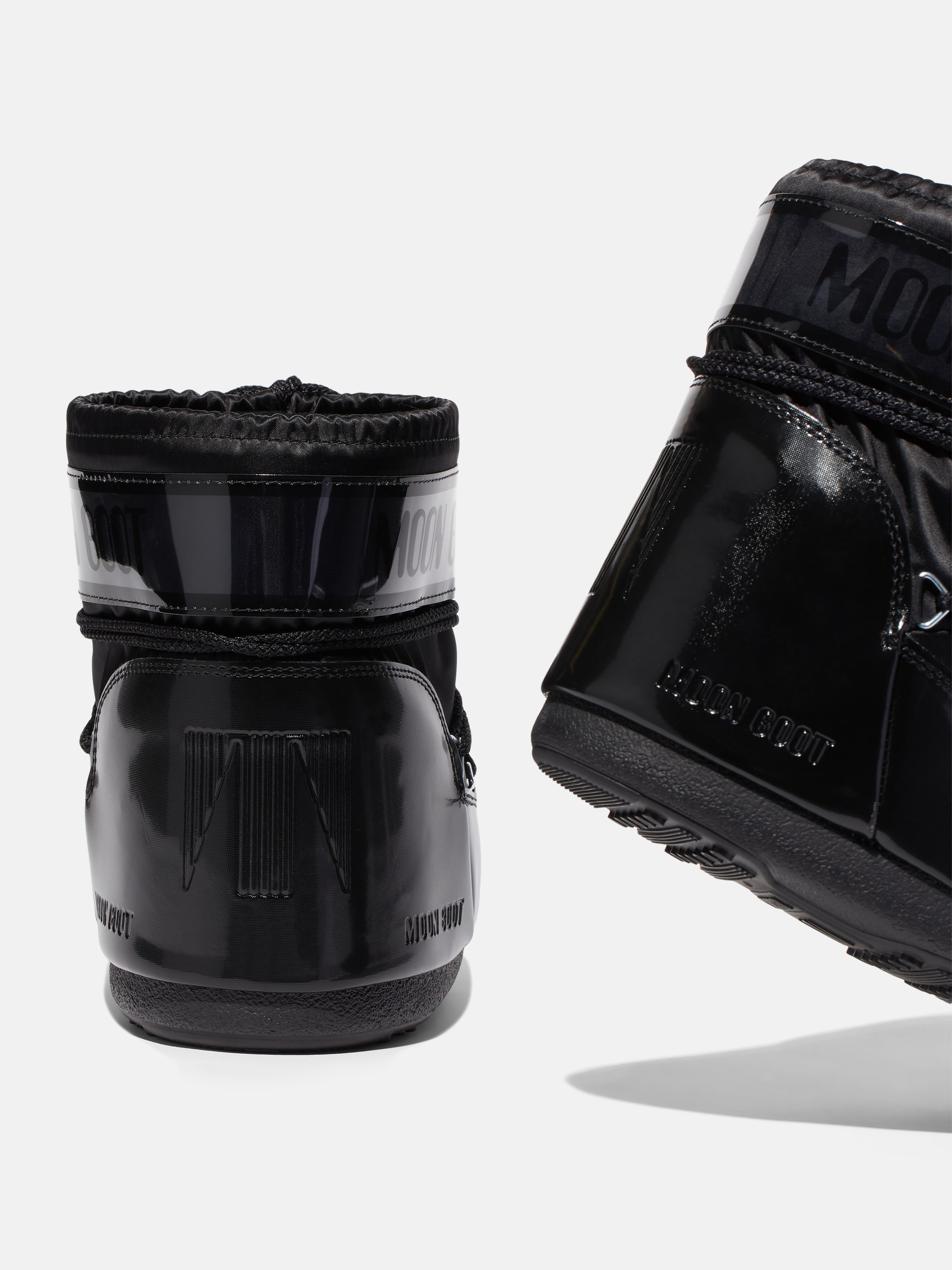 ミドルブーツ MOON BOOT ICON LOW GLANCE BLACK SATIN BOOTS BLACK ICON LOW GLANCE BLACK SATIN BOOTS | Moon Boot®