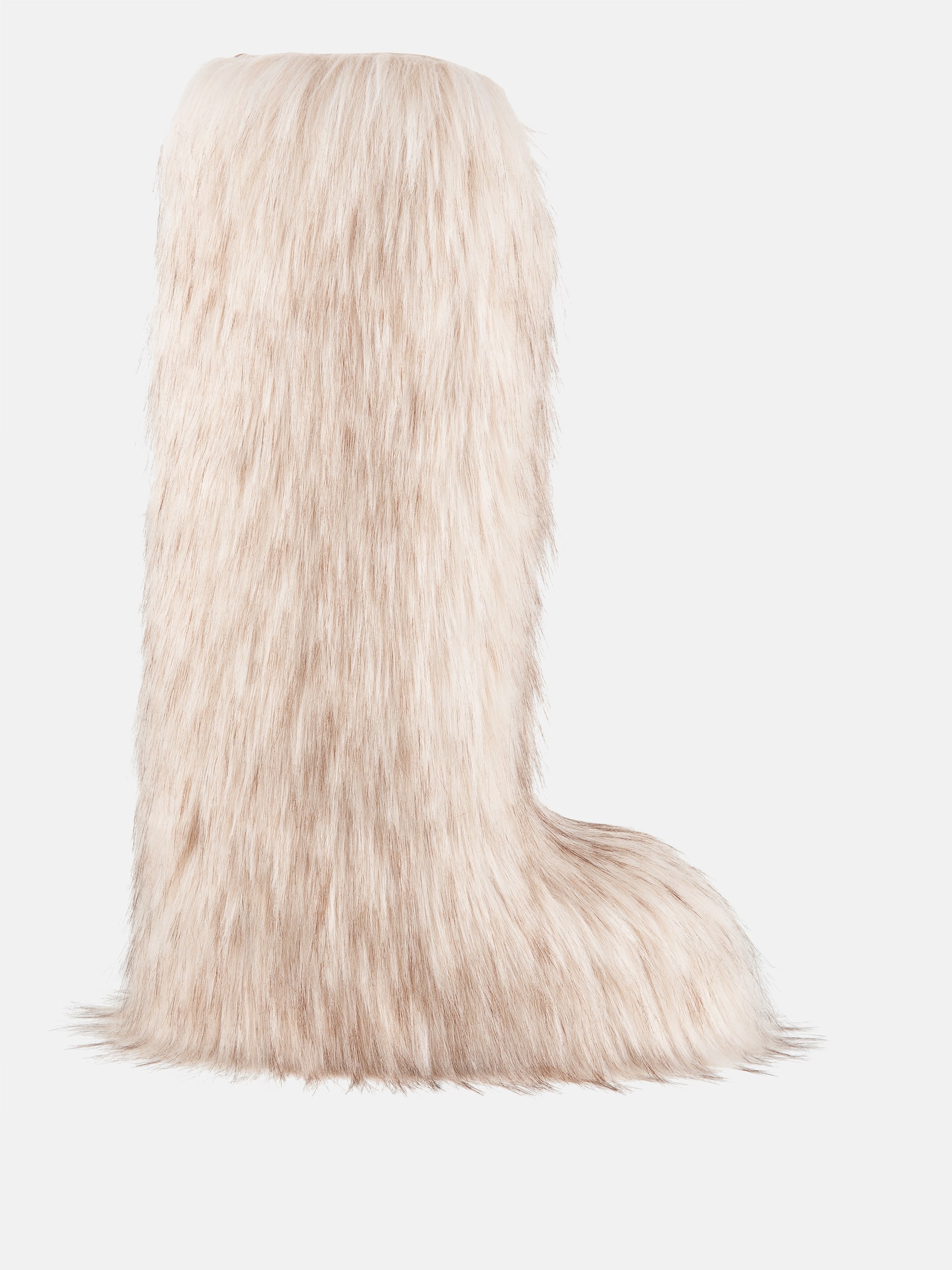 Jacquemus + Moon Boot Icon Yeti High White Faux-Fur Boots image number 0