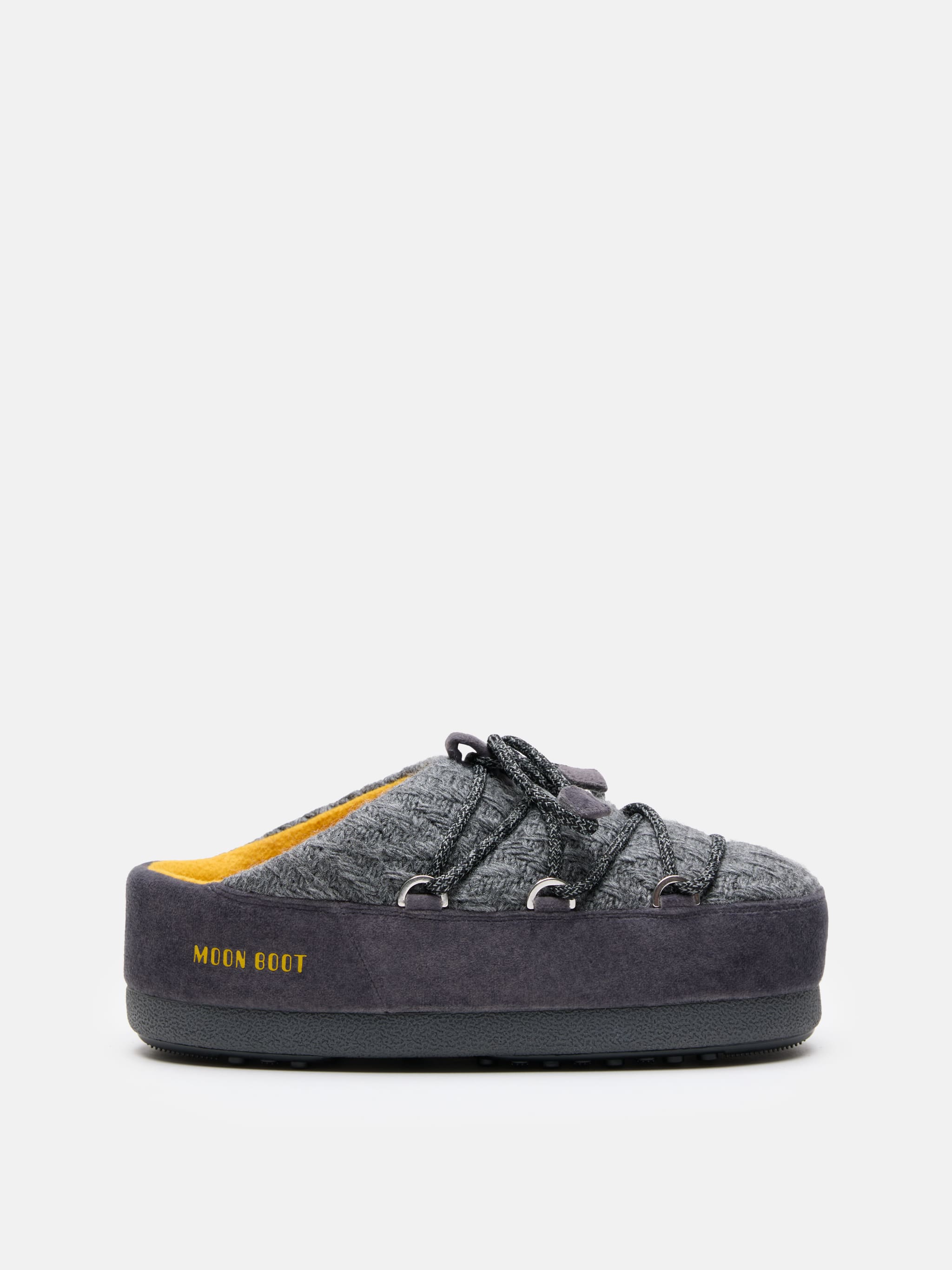MOON BOOT X GUEST IN RESIDENCE EVX GREY KNIT MULES image number 0