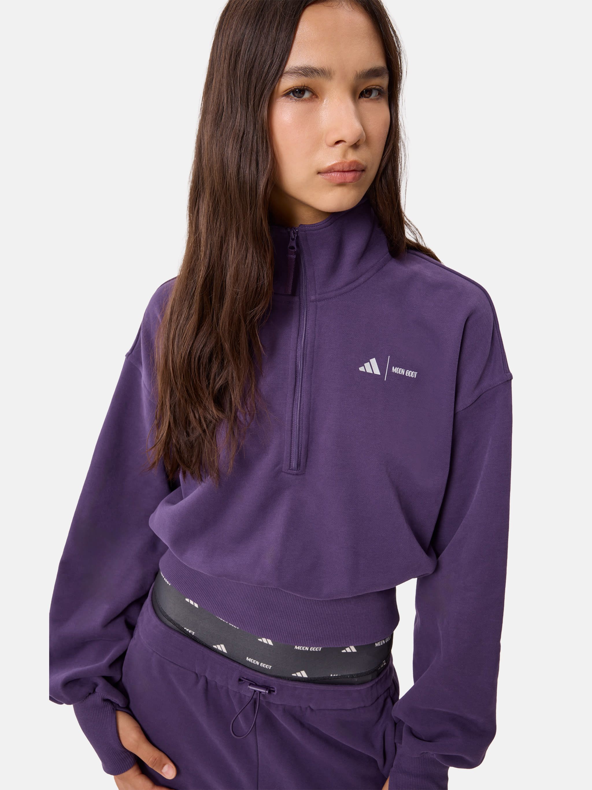 ADIDAS X MOON BOOT PLUM TRACKSUIT TOP image number 2