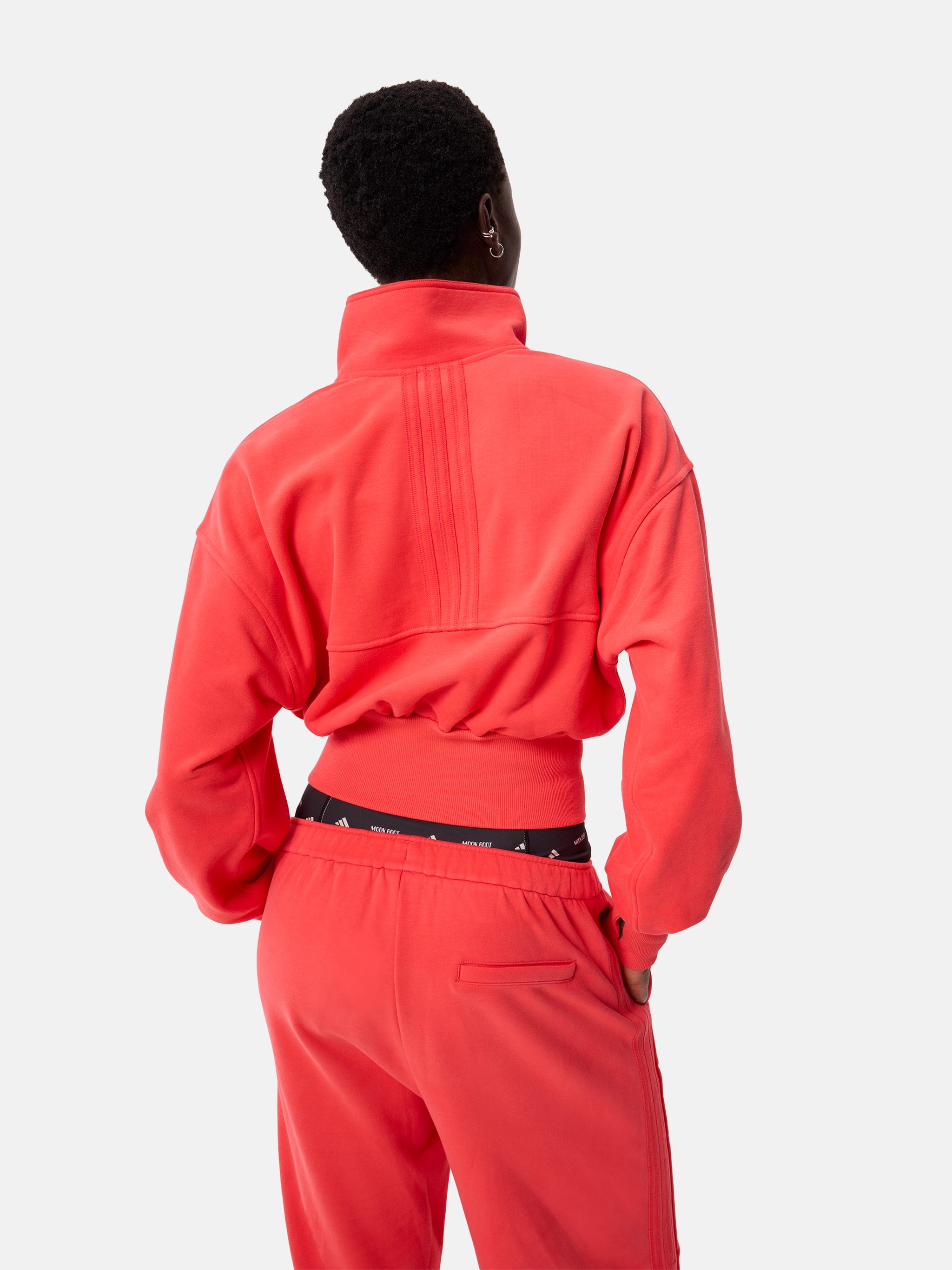 ADIDAS X MOON BOOT RED TRACKSUIT TOP image number 2