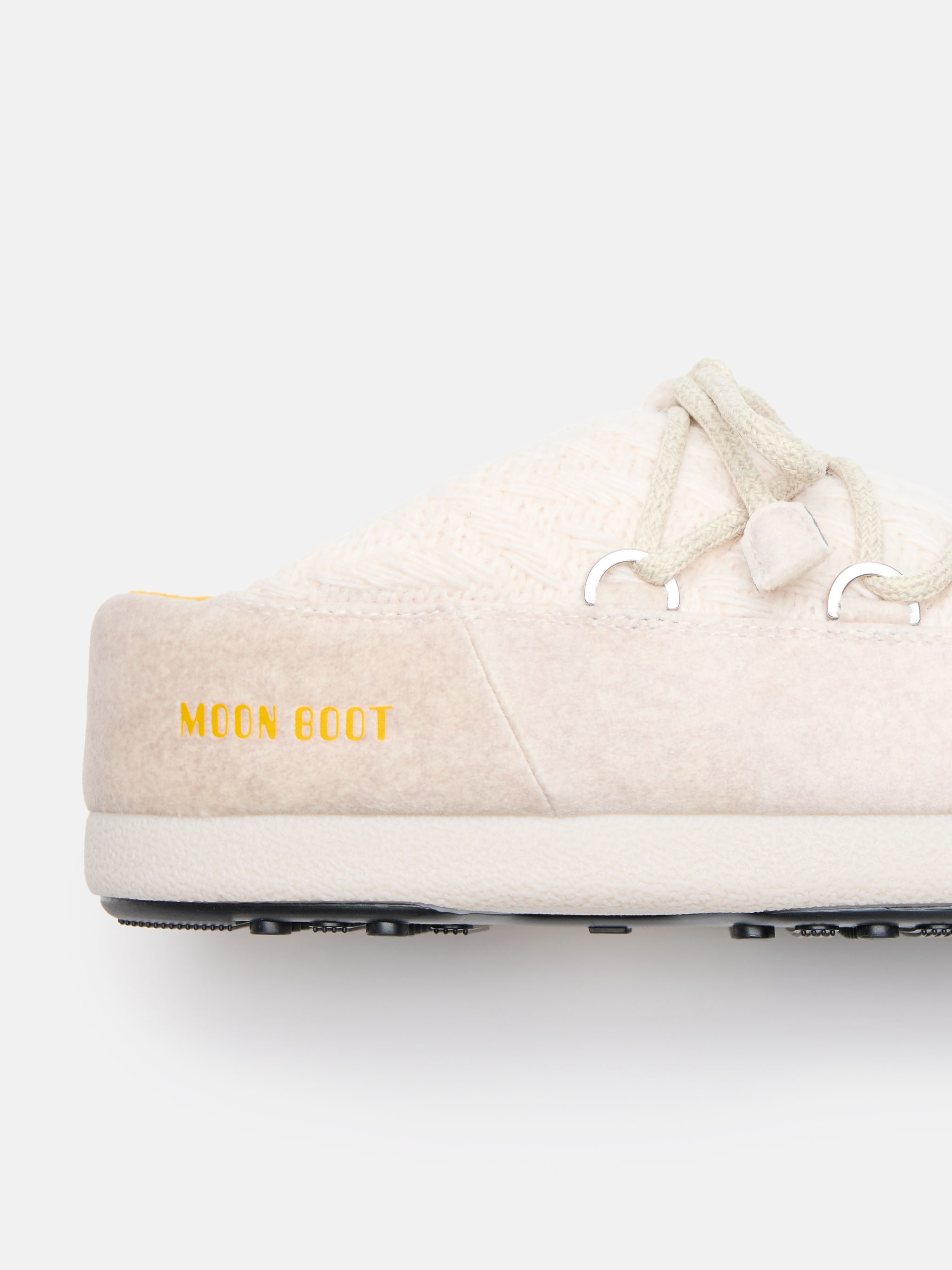 MOON BOOT X GUEST IN RESIDENCE EVX WHITE SAND KNIT MULES image number 3