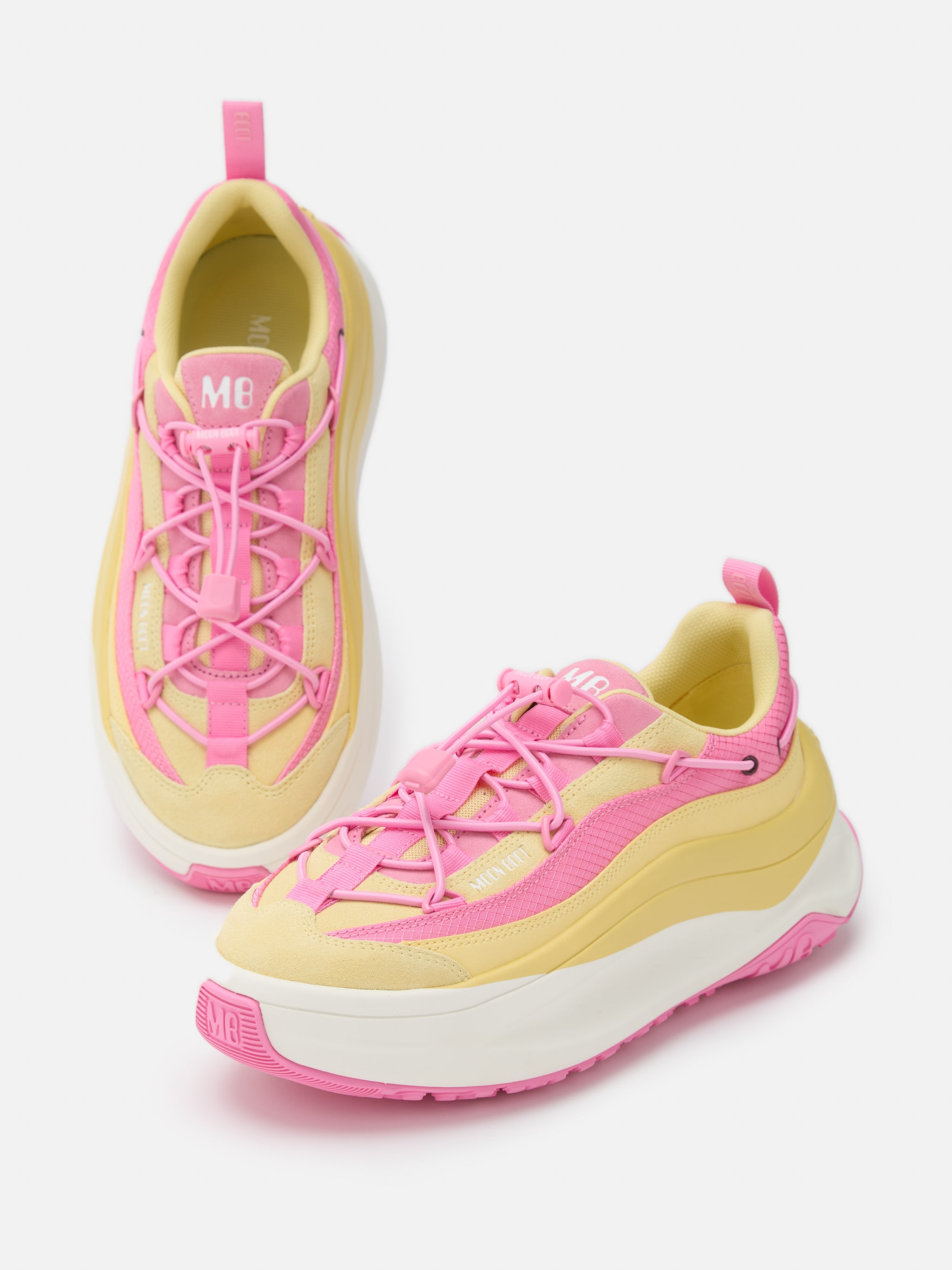 MOON247 XLACE YELLOW & PINK SNEAKERS image number 3