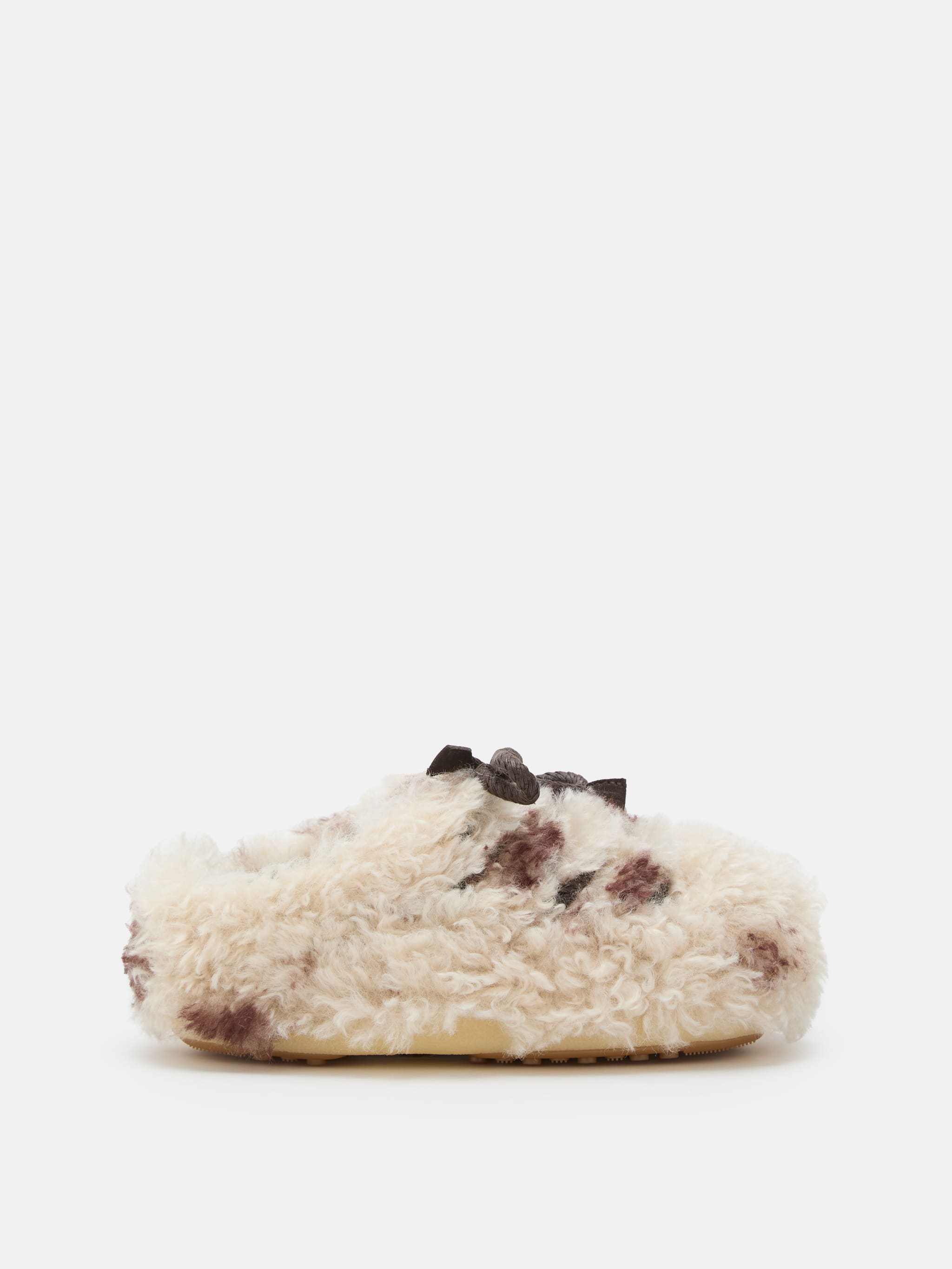 EVX COW PRINT CURLY MULES image number 0