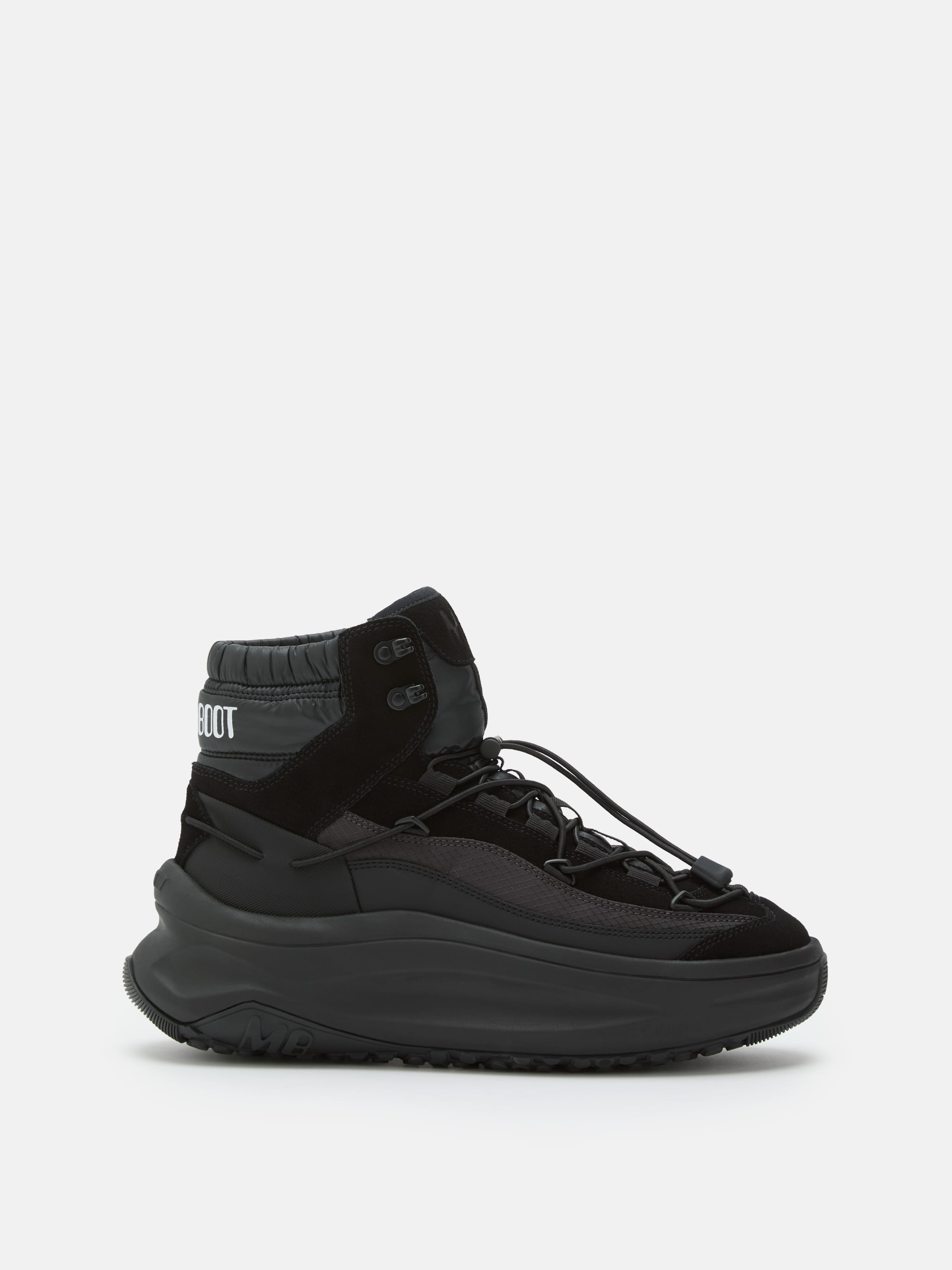 MOON247 BLACK XLACE MID SNEAKERS image number 0
