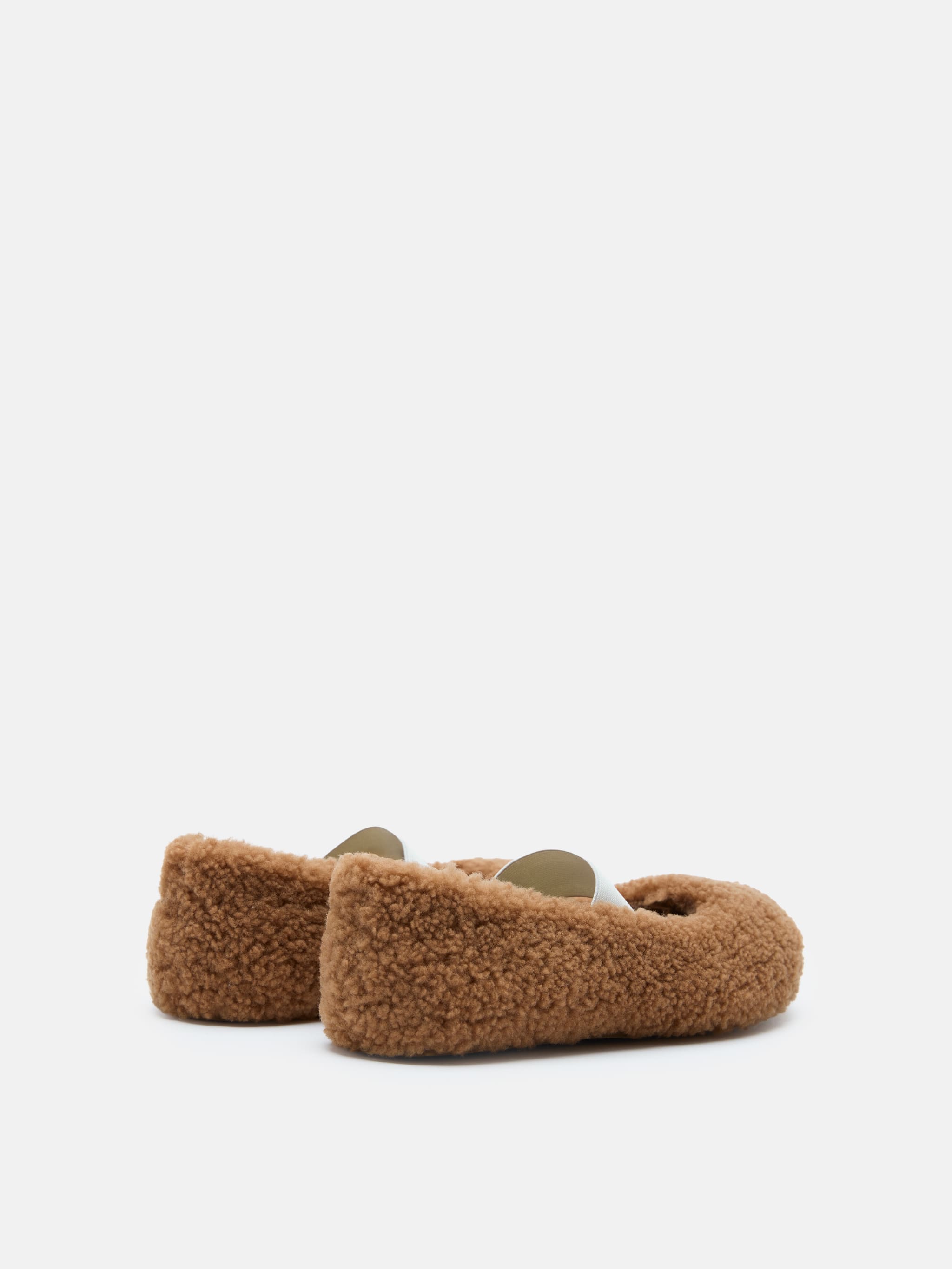 SHEARLING BROWN BALLERINAS image number 1
