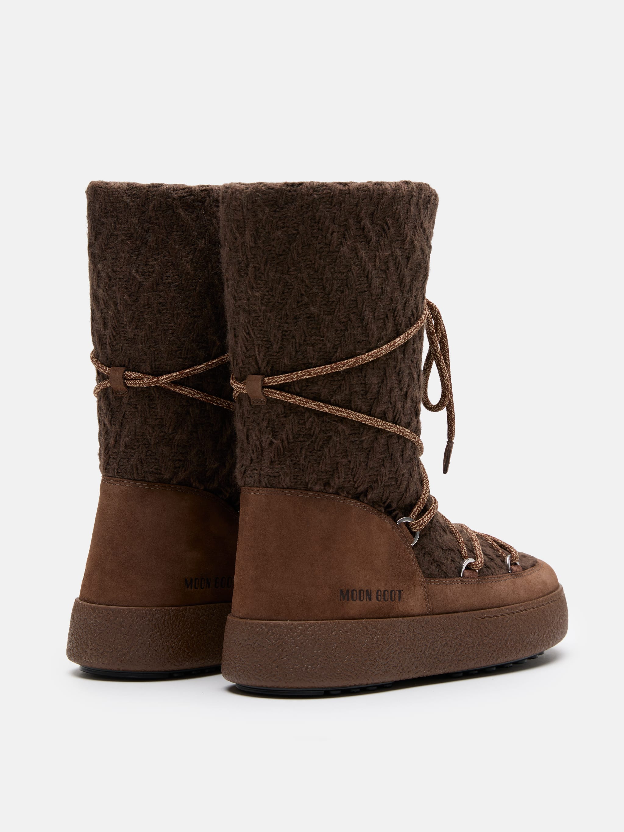 MOON BOOT X GUEST IN RESIDENCE LTRACK COCOA KNIT BOOTS image number 1
