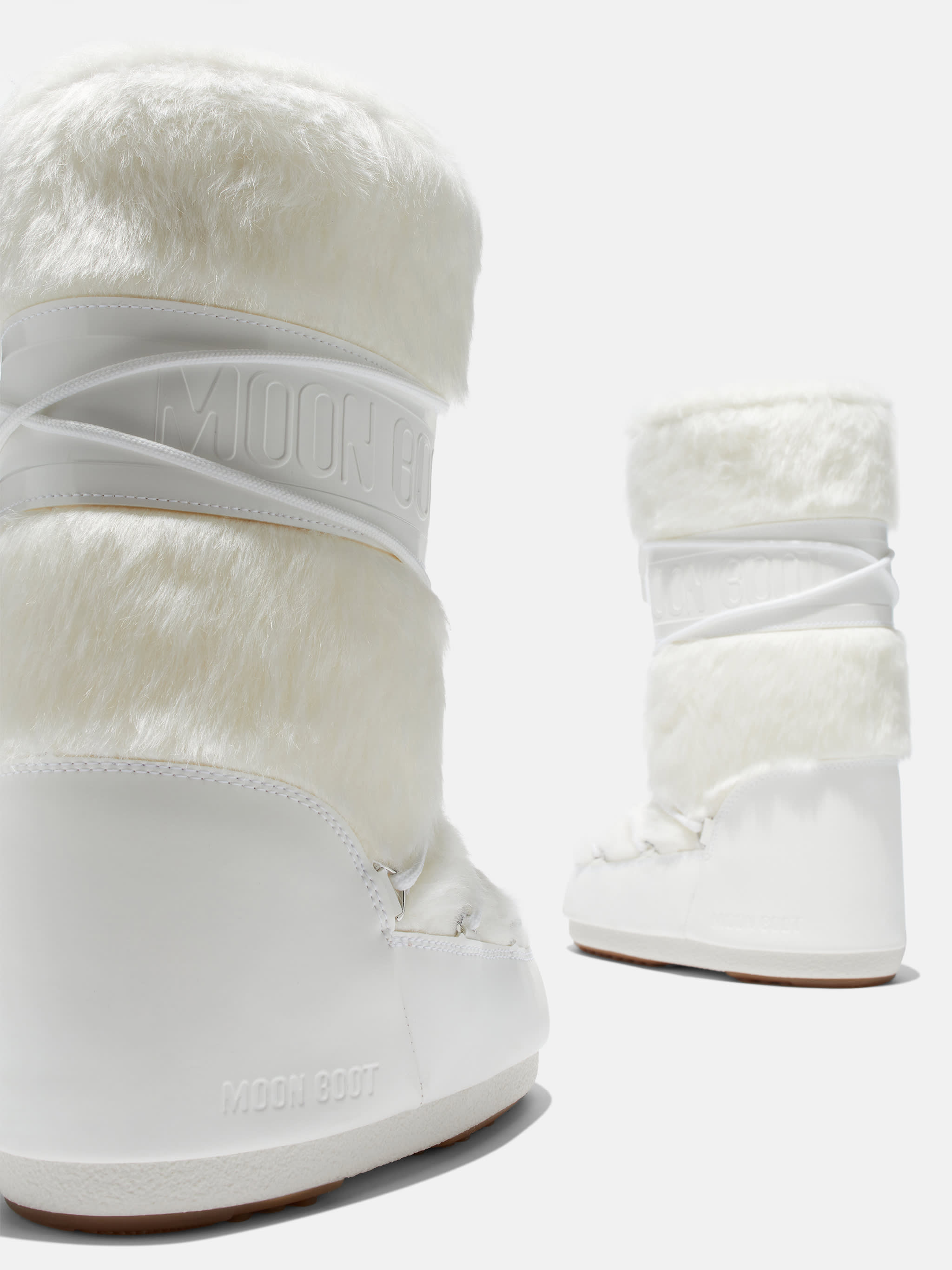 ICON WHITE FAUX-FUR BOOTS | Moon Boot®