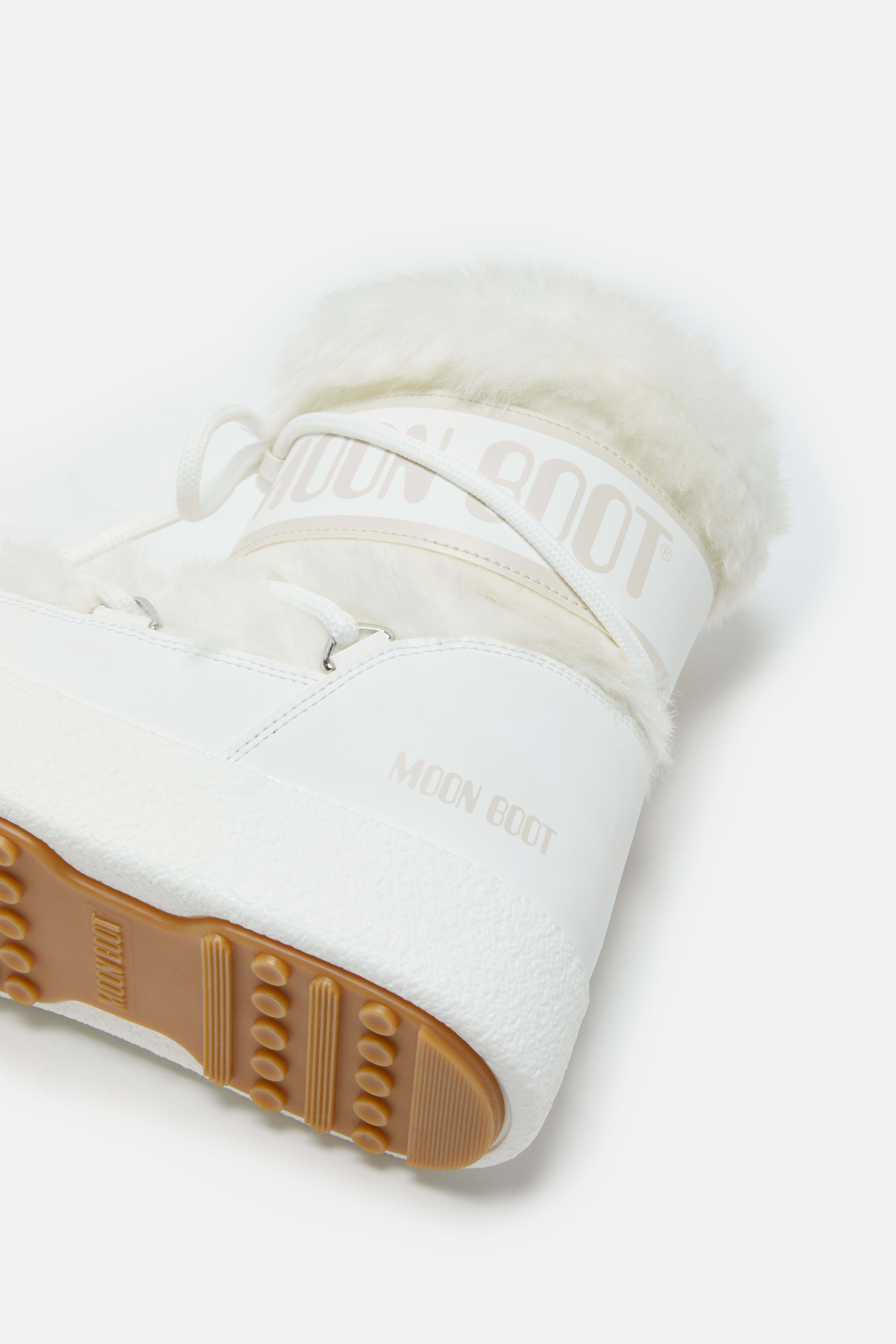 LTRACK LOW WHITE FAUX-FUR BOOTS | Moon Boot®