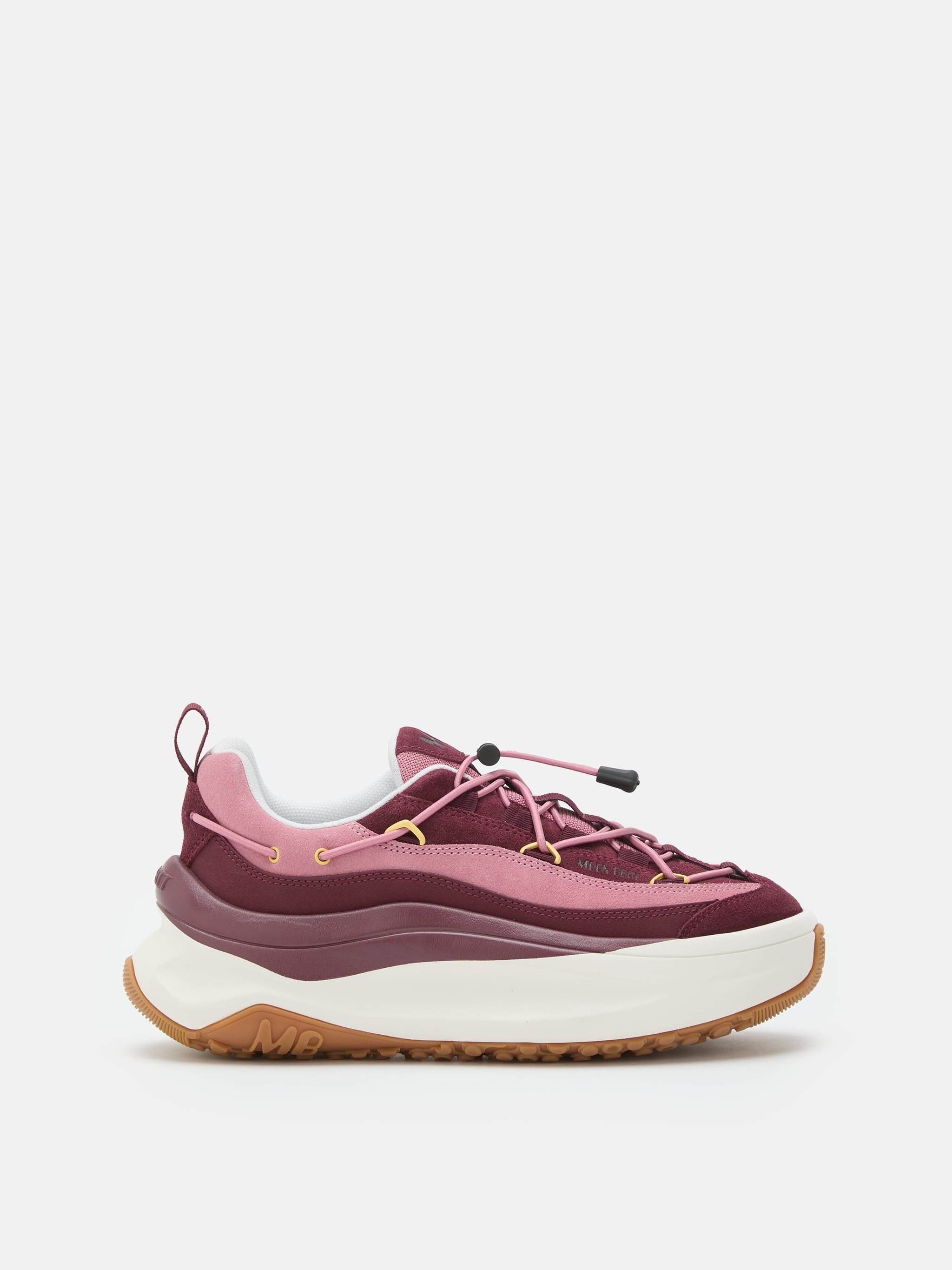 MOON247 XLACE BURGUNDY & PINK SNEAKERS image number 0