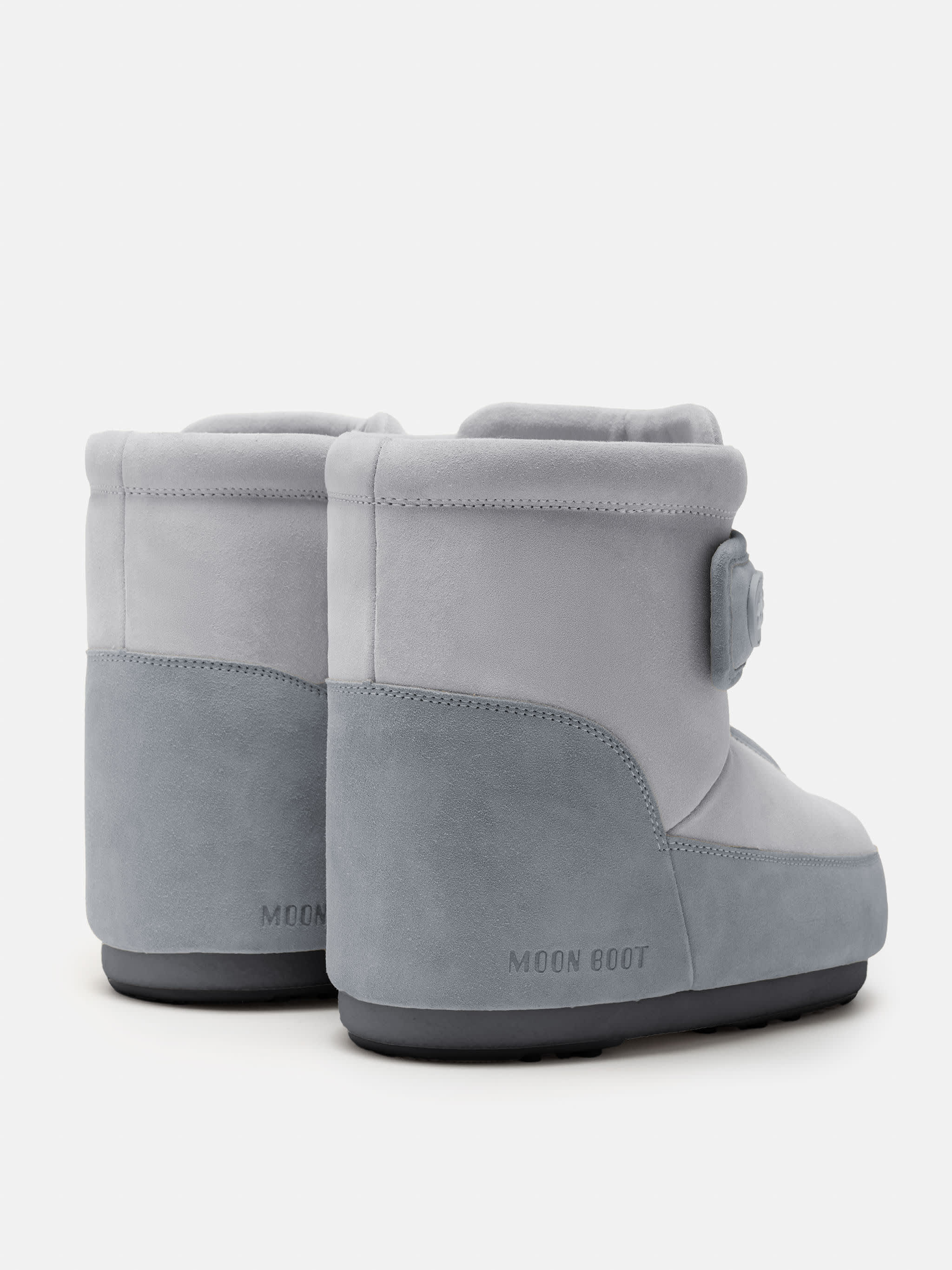 MOON BOOT X VANDYTHEPINK&reg; ICON STRAP GREY SUEDE BOOTS