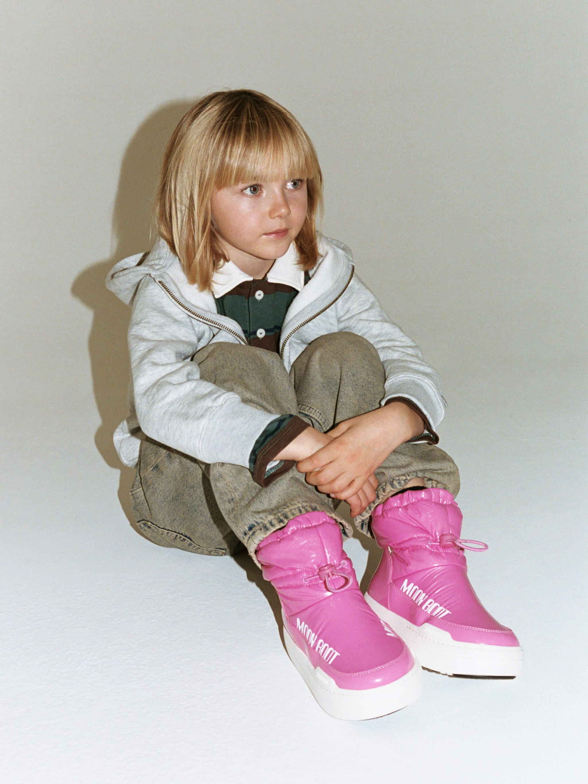 JUNIOR PARK TUBE PINK GLITTER MID BOOTS image number 4