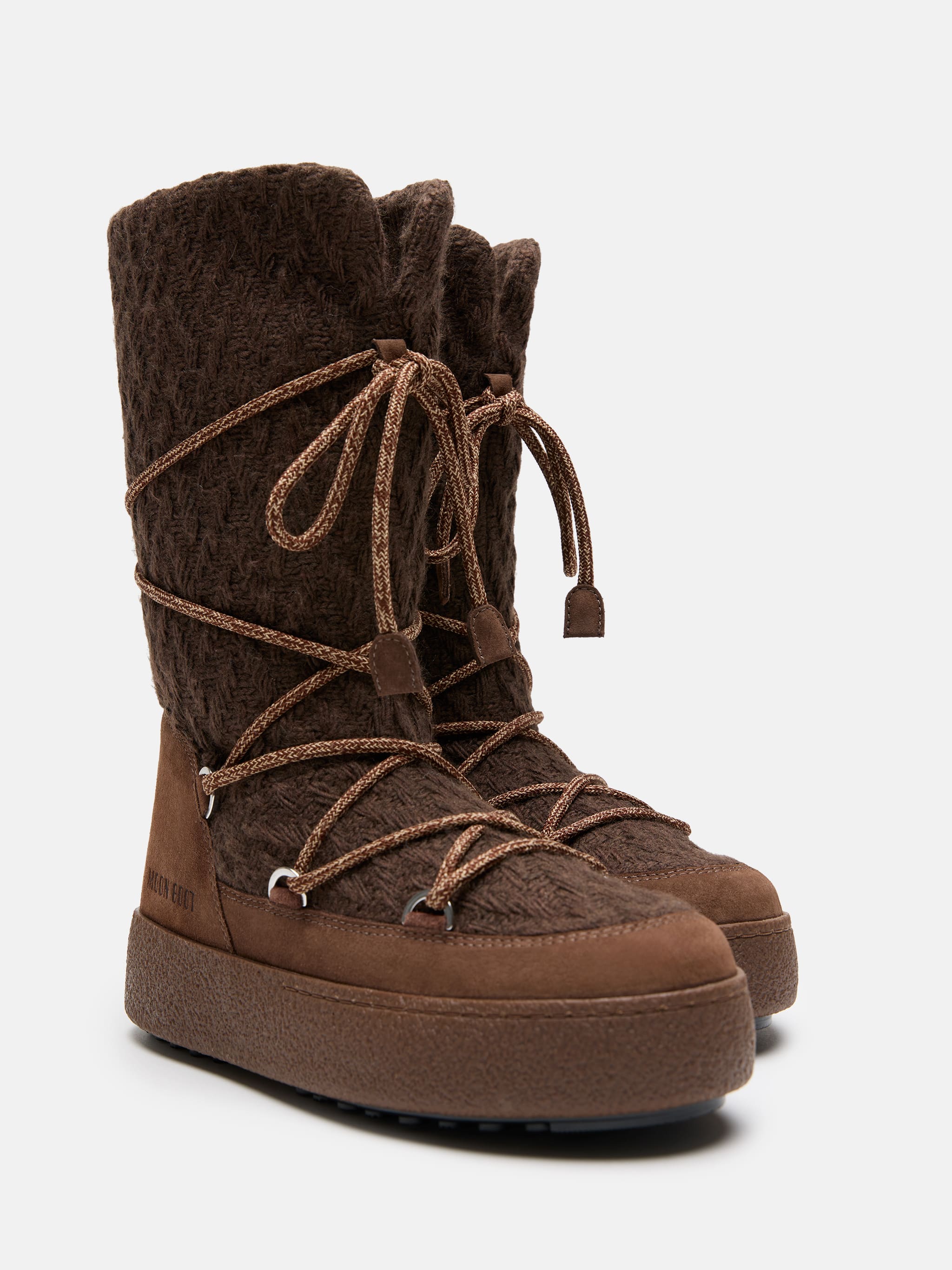 MOON BOOT X GUEST IN RESIDENCE LTRACK COCOA KNIT BOOTS image number 2
