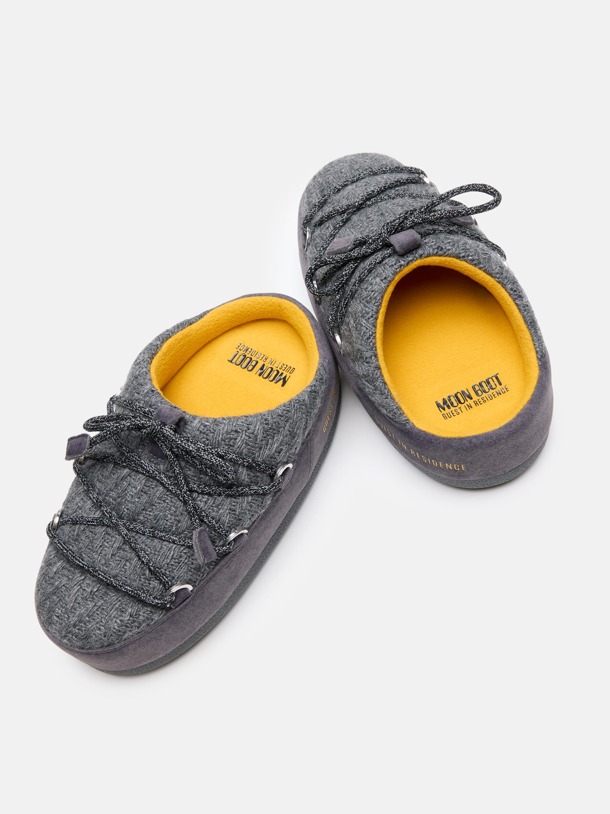 MOON BOOT X GUEST IN RESIDENCE EVX GREY KNIT MULES image number 2