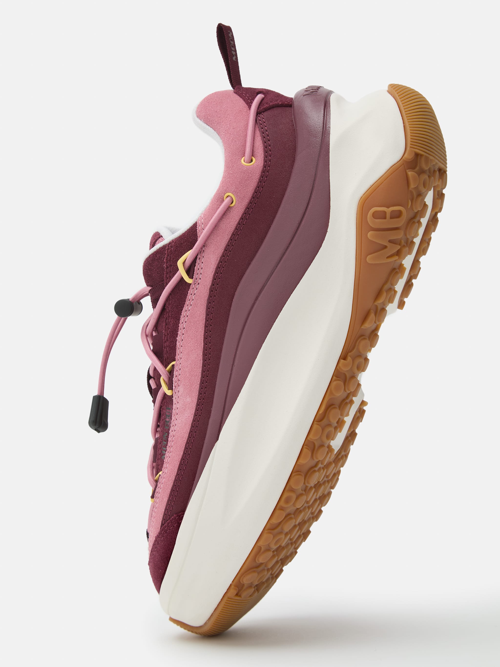 MOON247 XLACE BURGUNDY & PINK SNEAKERS image number 2