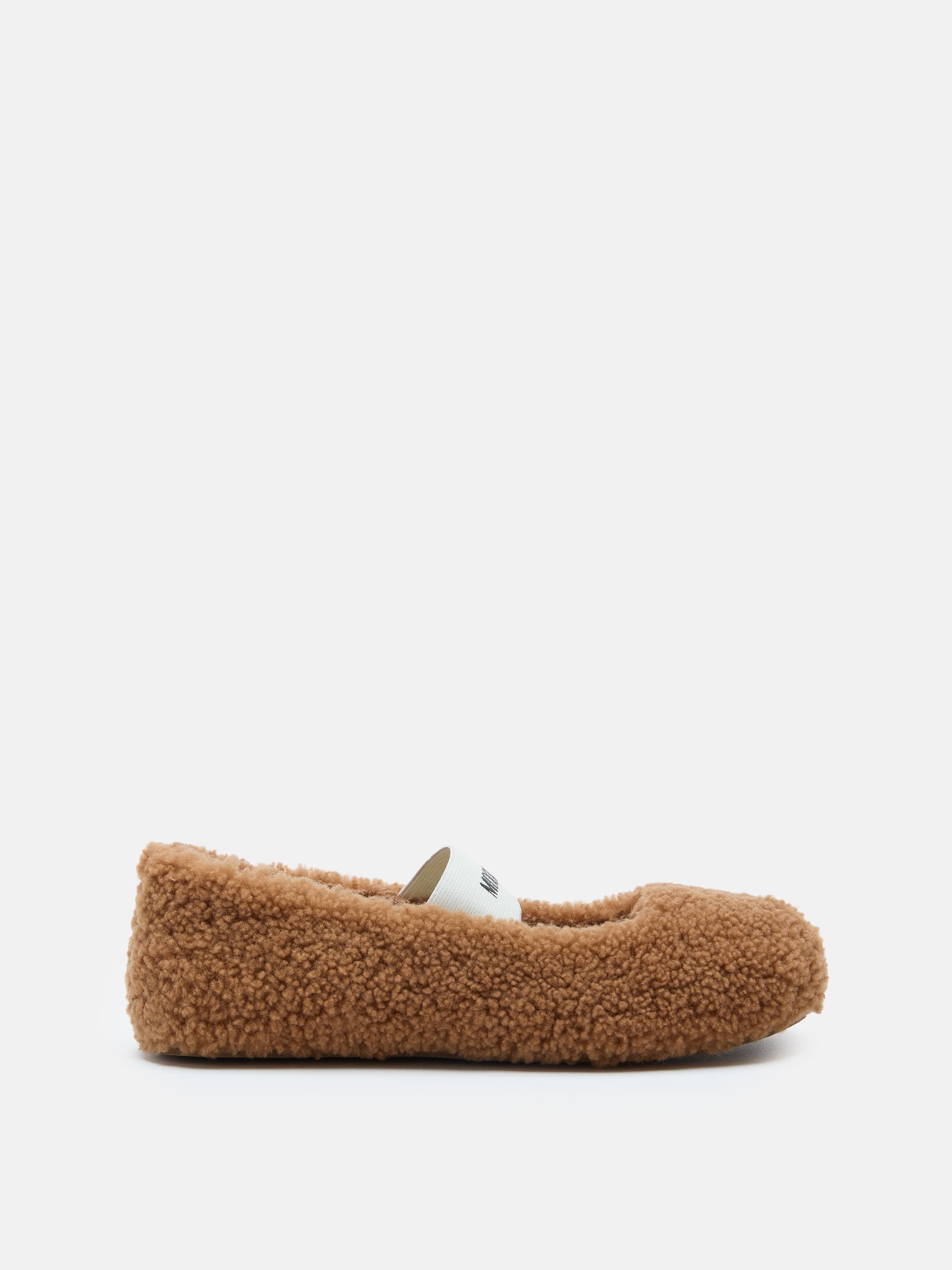 SHEARLING BROWN BALLERINAS image number 0