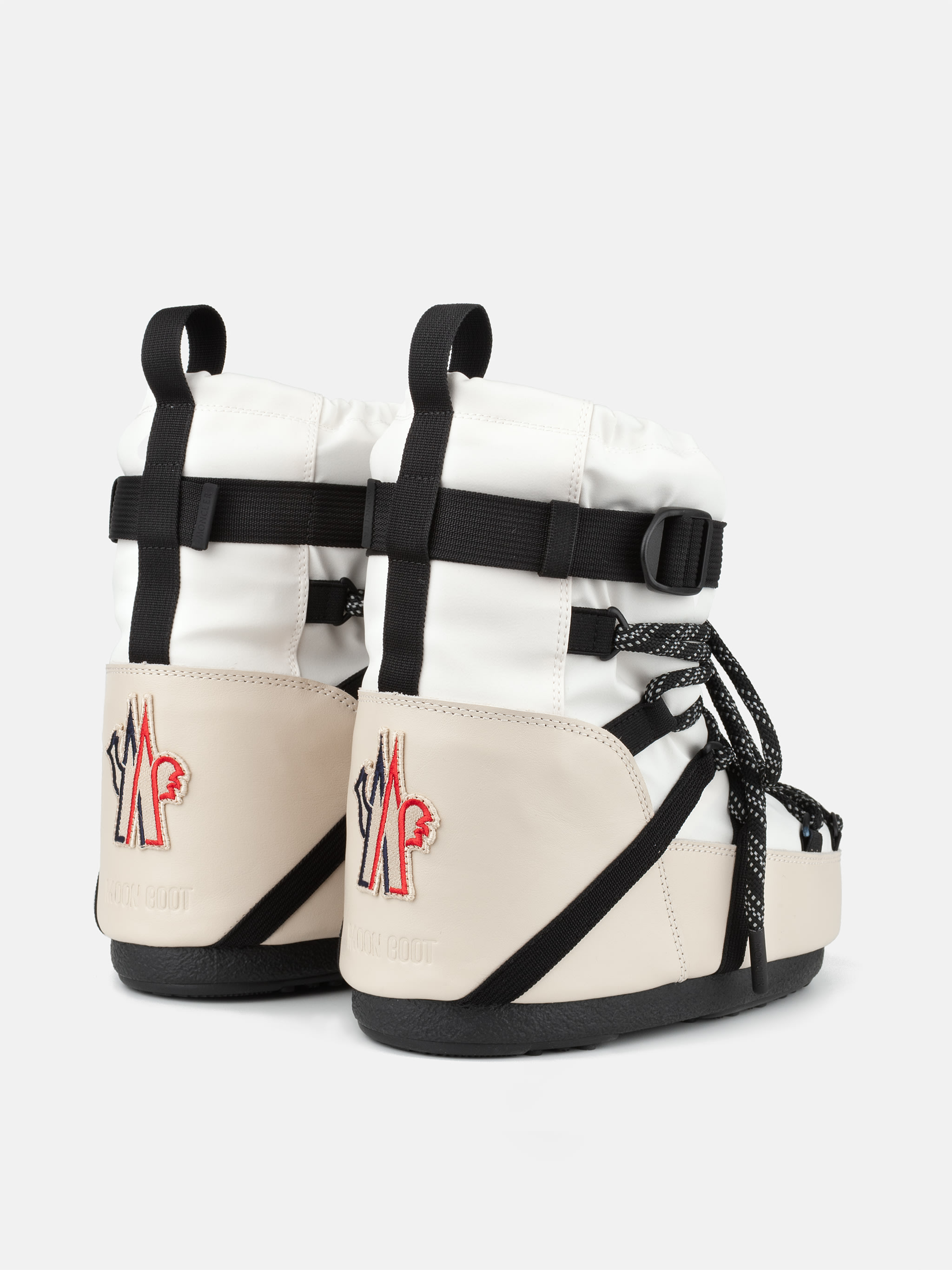 MOON BOOT X MONCLER GRENOBLE ICON LOW WHITE BOOTS image number 1