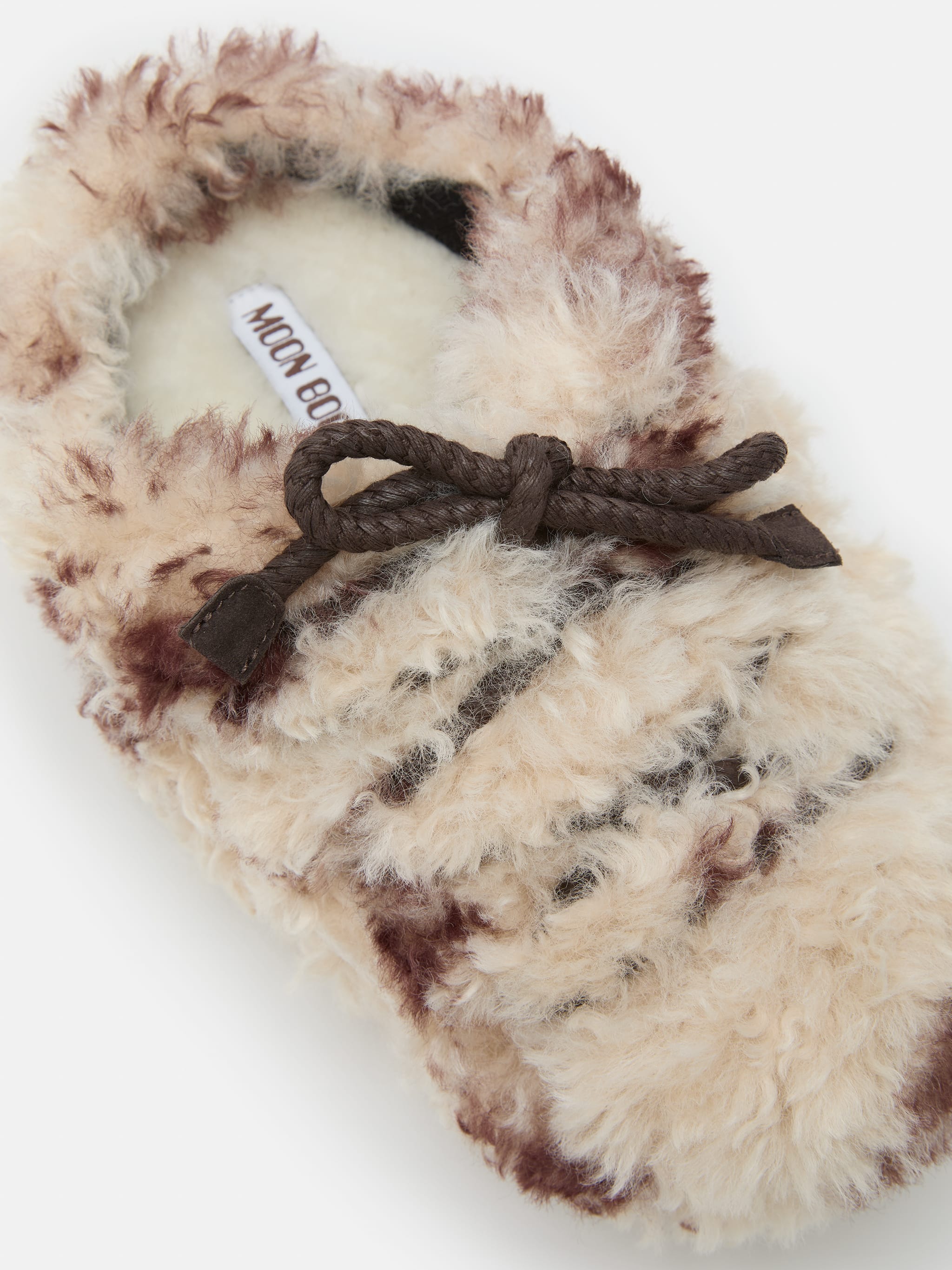 EVX COW PRINT CURLY MULES image number 2