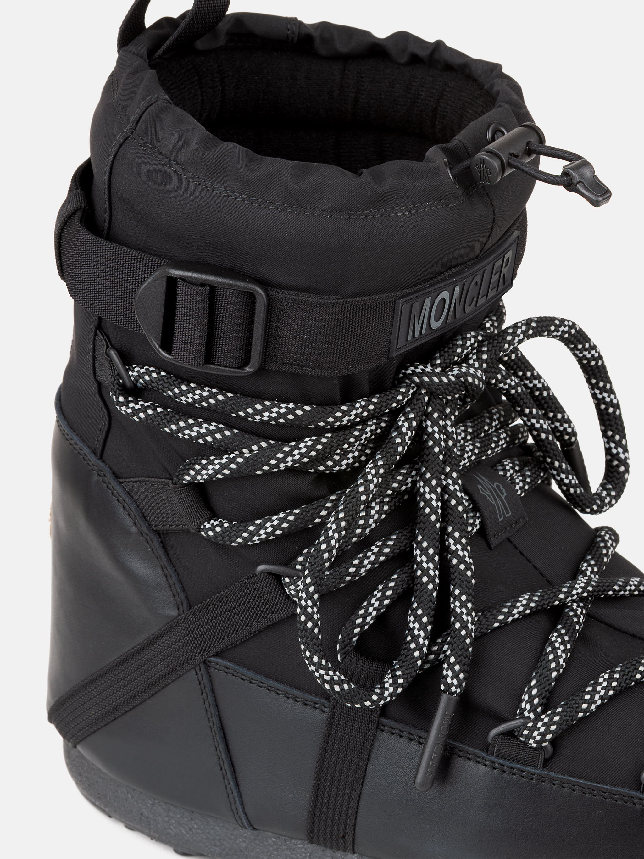 MOON BOOT X MONCLER GRENOBLE ICON LOW BLACK BOOTS image number 3