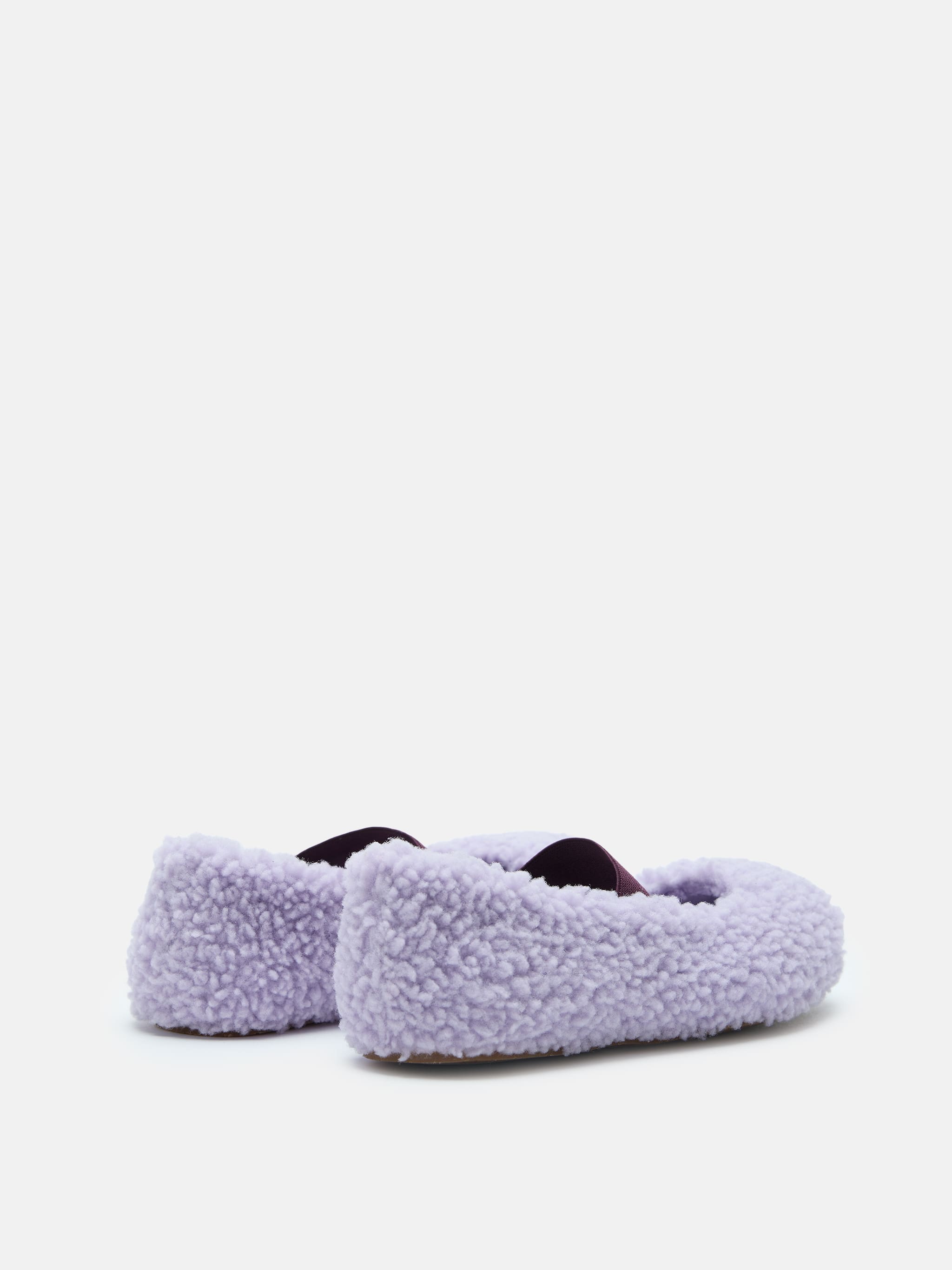 SHEARLING LILAC BALLERINAS image number 1