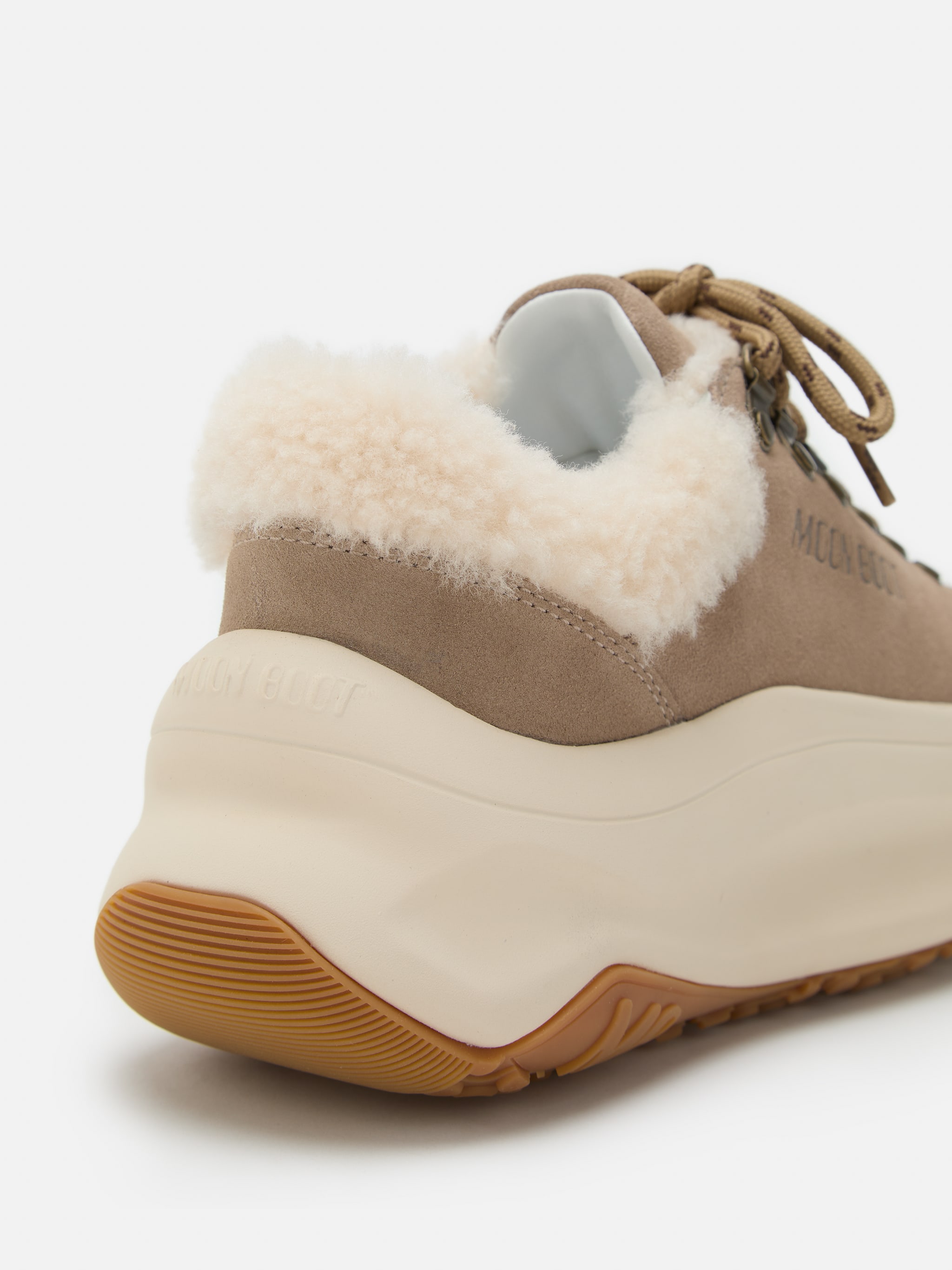 MOON247 CITY BEIGE SHEARLING SNEAKERS image number 2