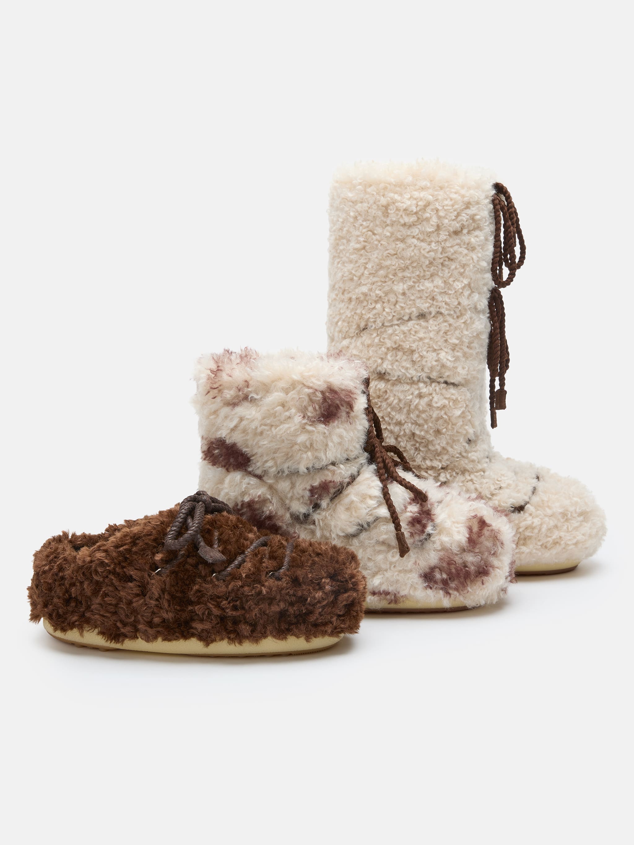 EVX COW PRINT CURLY MULES image number 4