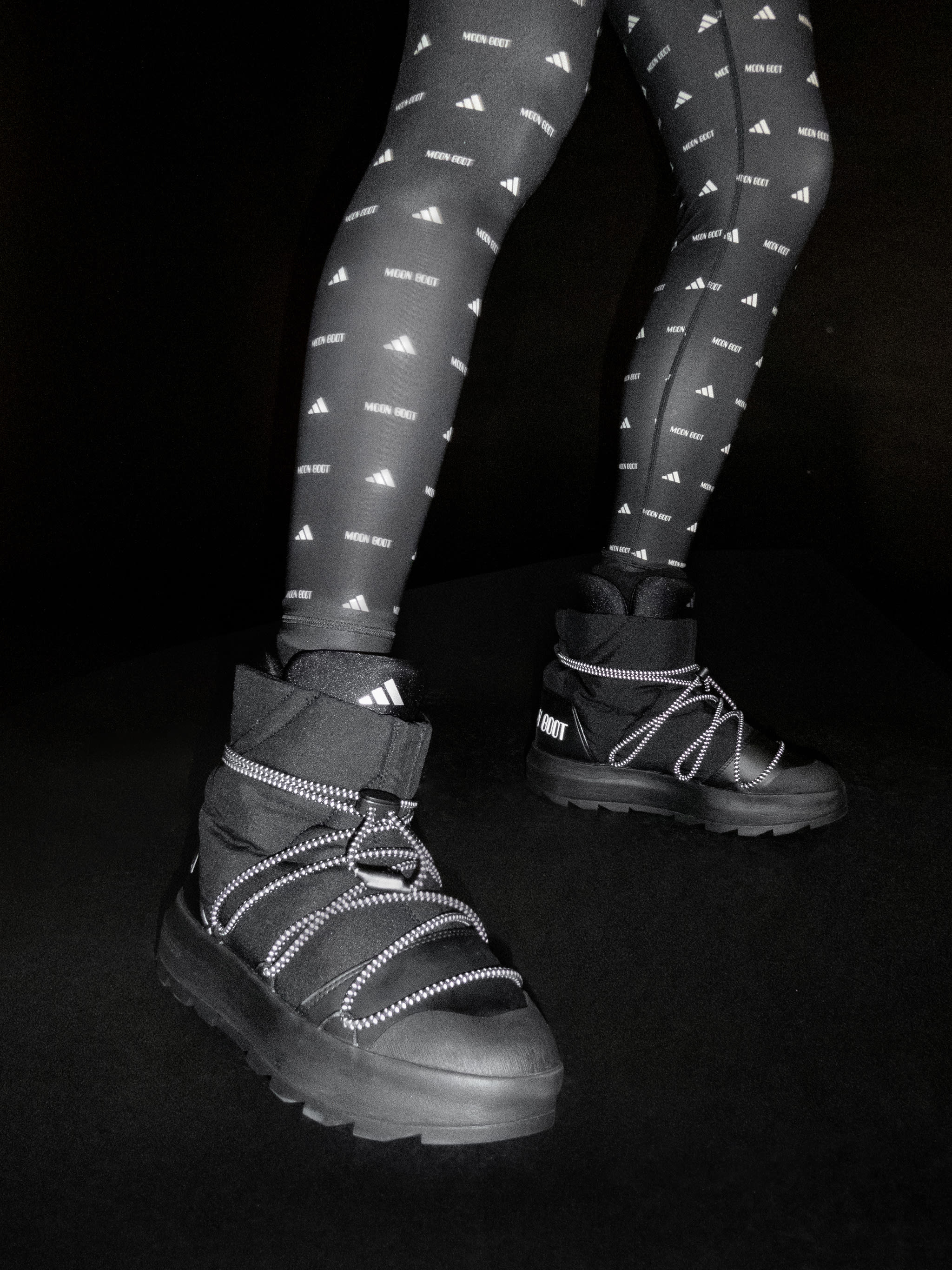 ADIDAS X MOON BOOT BLACK ACE MID-TOP SNEAKERS image number 5