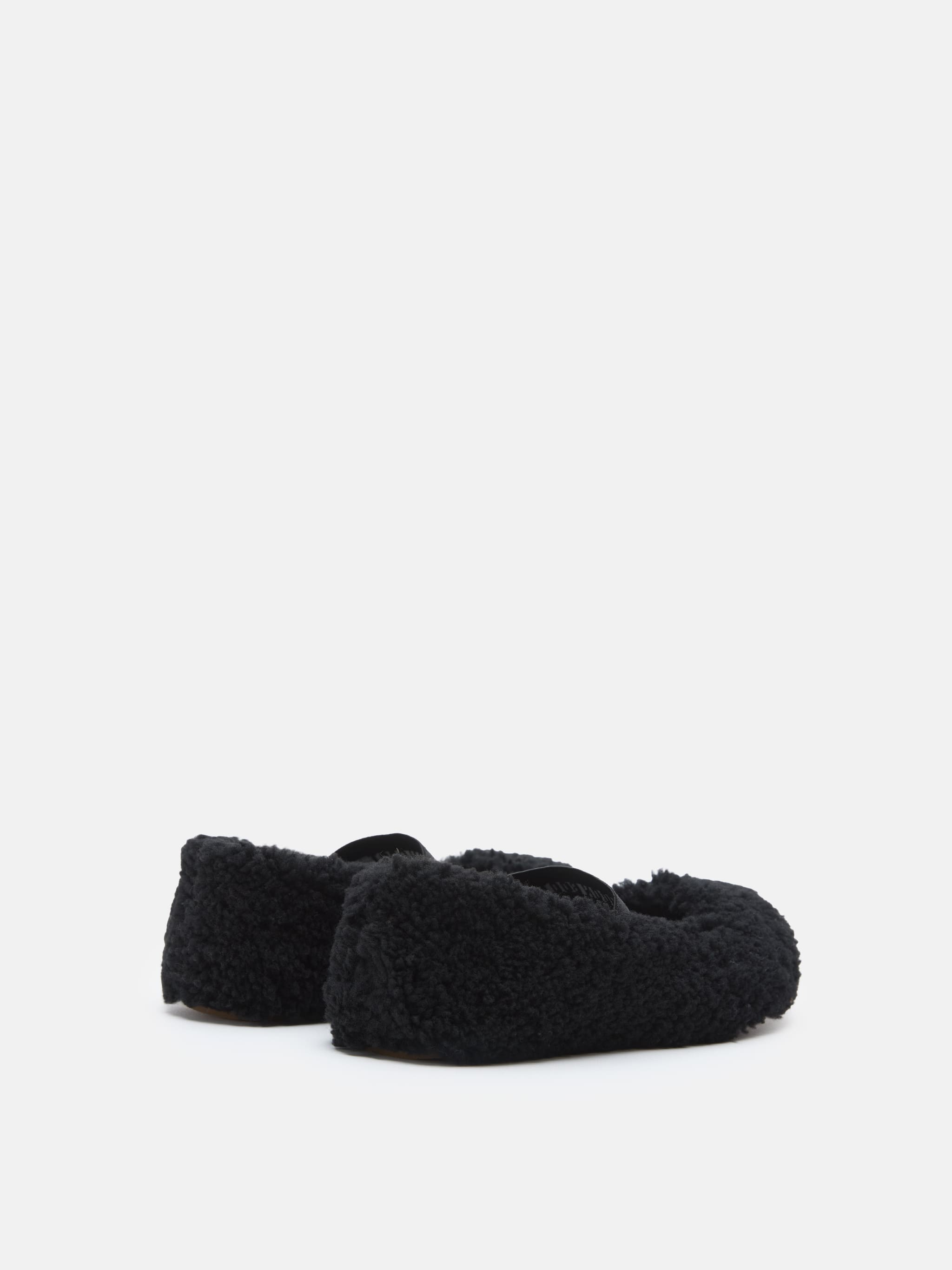 SHEARLING BLACK BALLERINAS image number 1